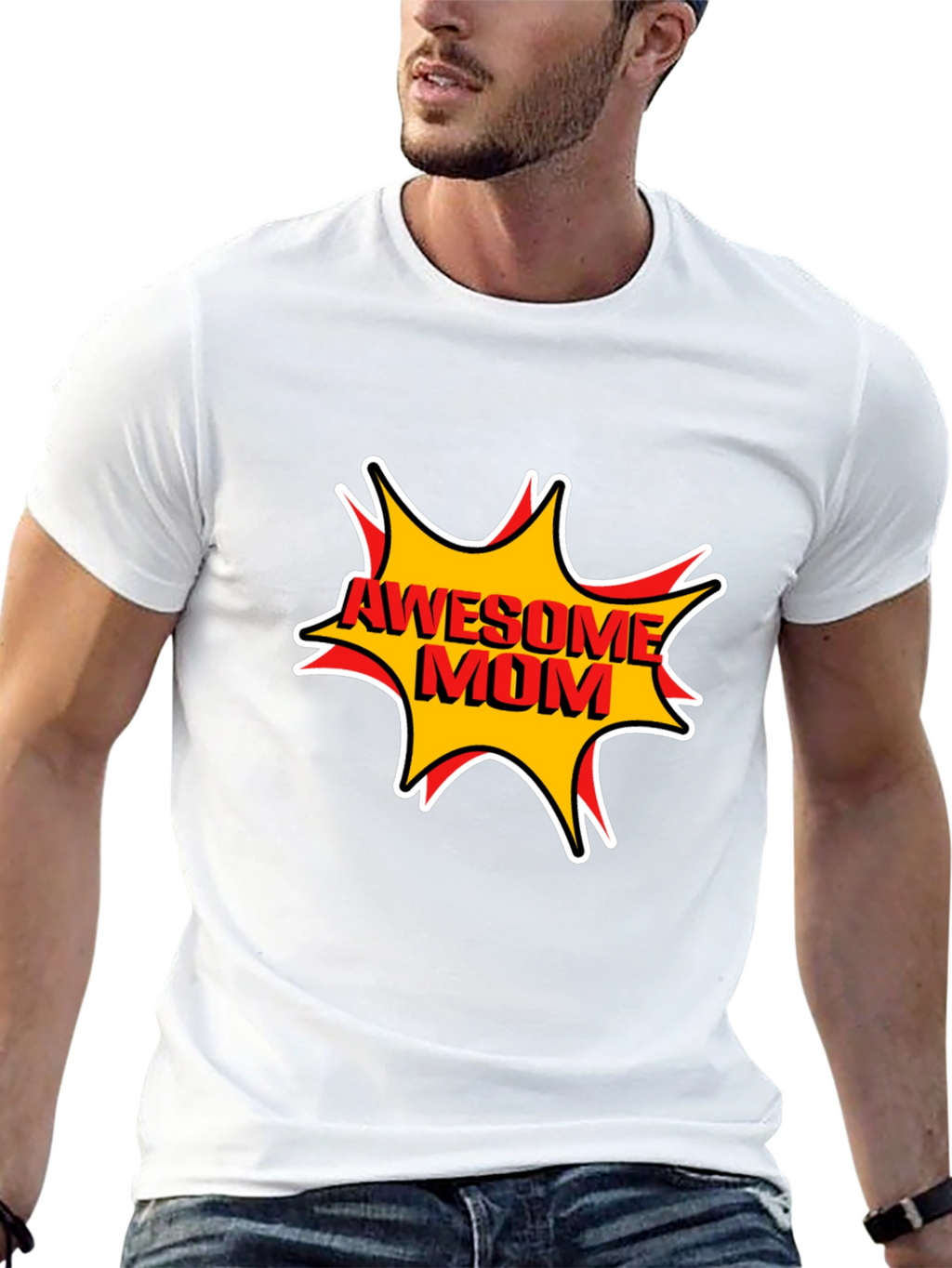 Awesome Mom Graphic T-Shirt - Black