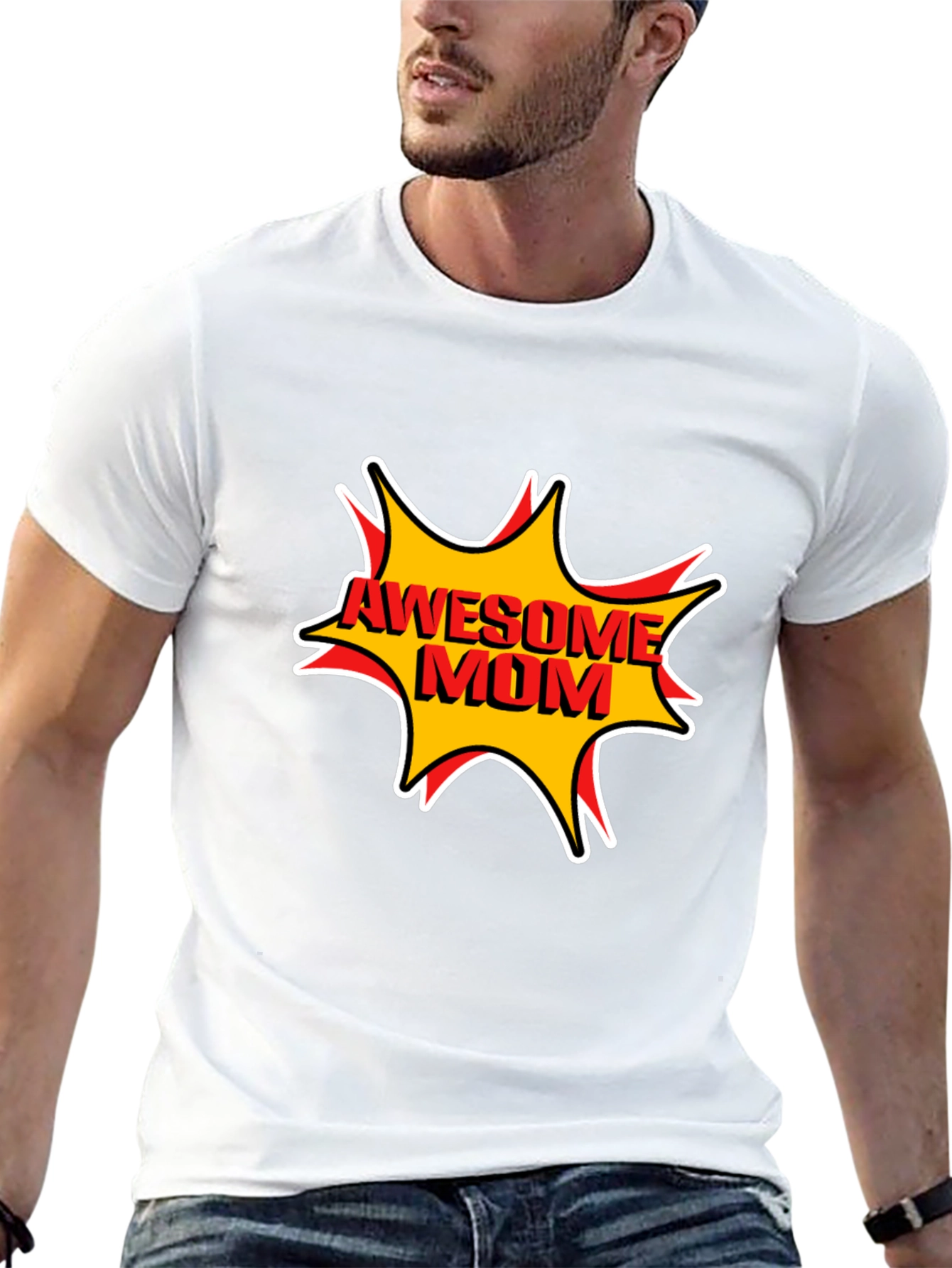 Awesome Mom Graphic T-Shirt - Black