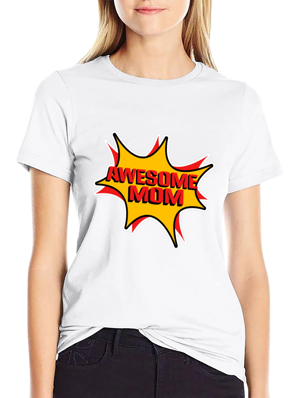 Awesome Mom Graphic T-Shirt - Black