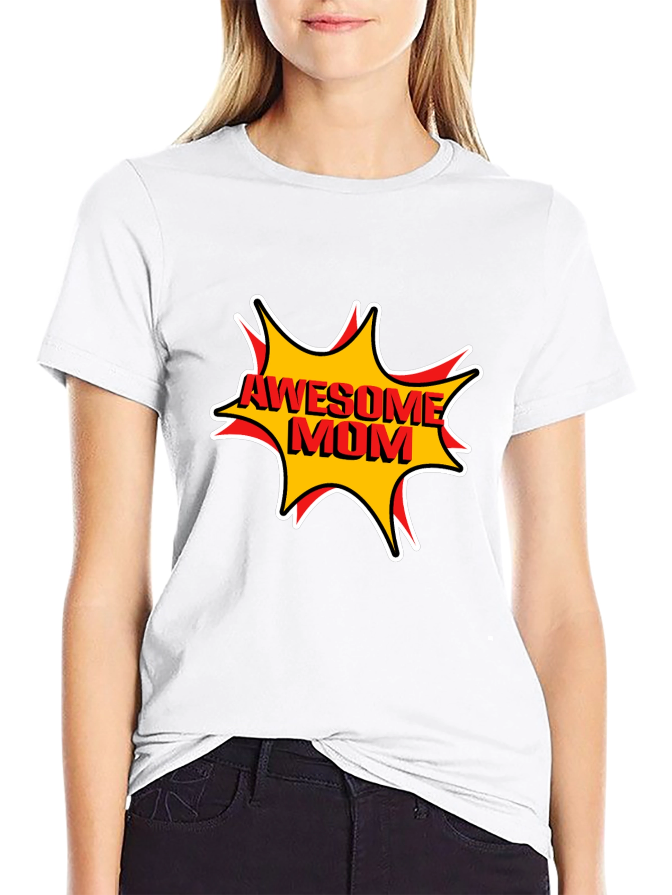 Awesome Mom Graphic T-Shirt - Black