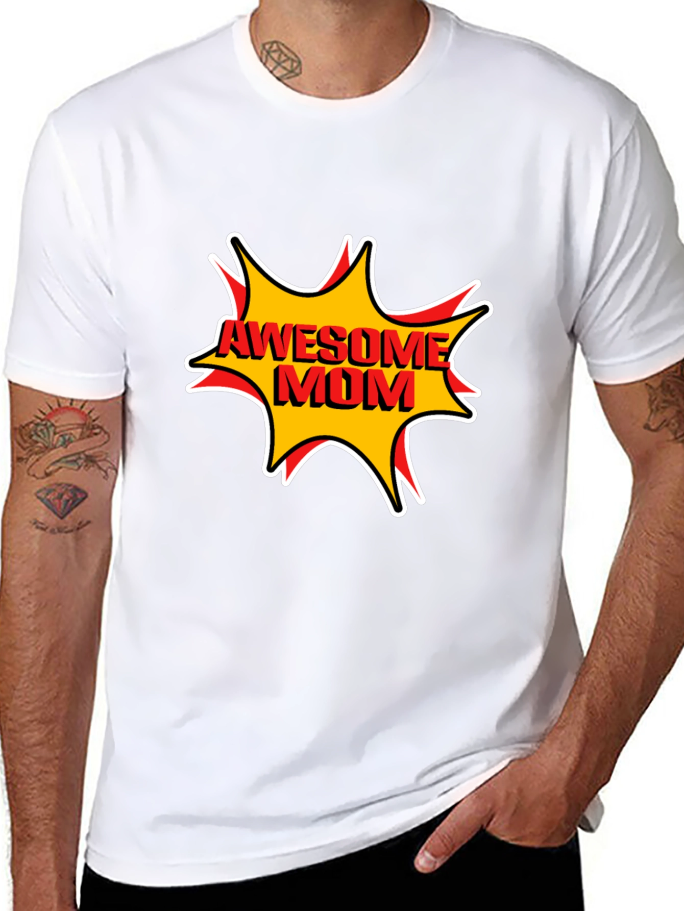 Awesome Mom Graphic T-Shirt - Black