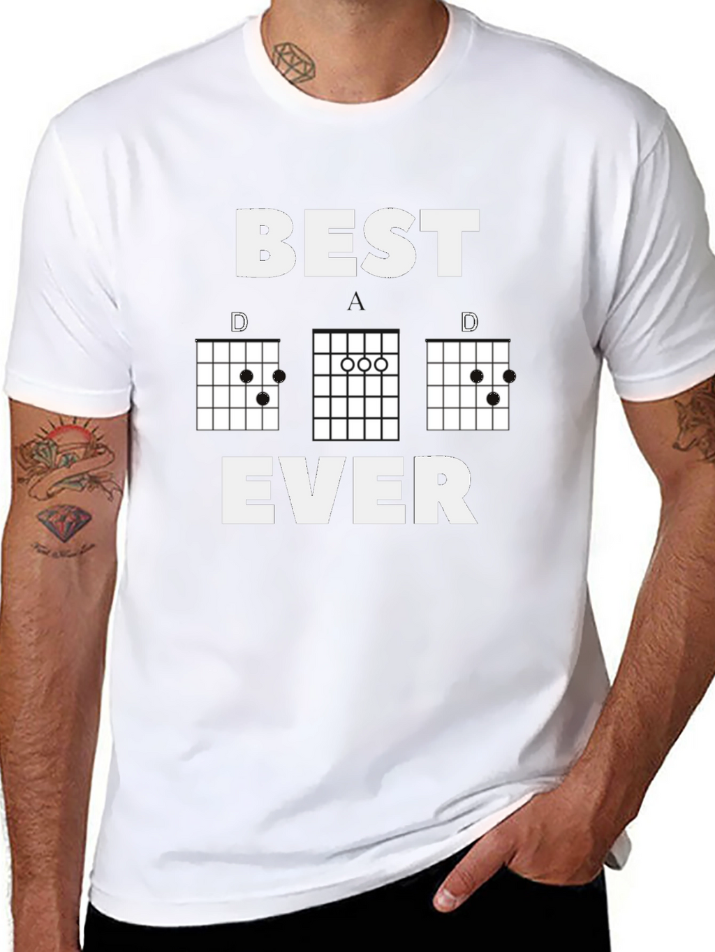 Best Dad Ever Guitar Chord T-Shirt