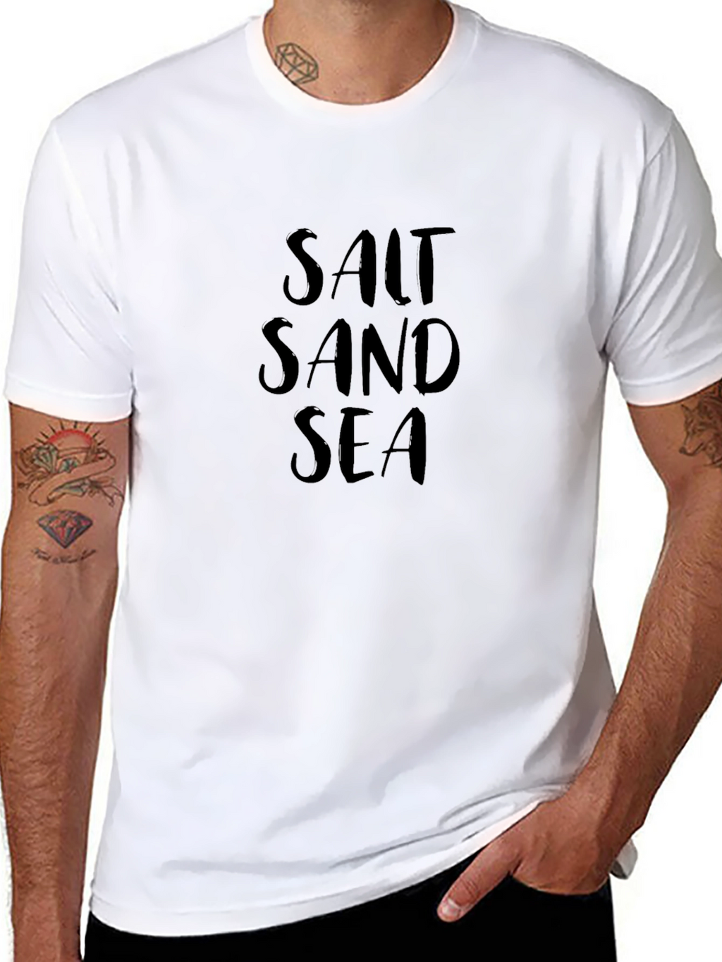 Salt Sand Sea Graphic Tee - Black