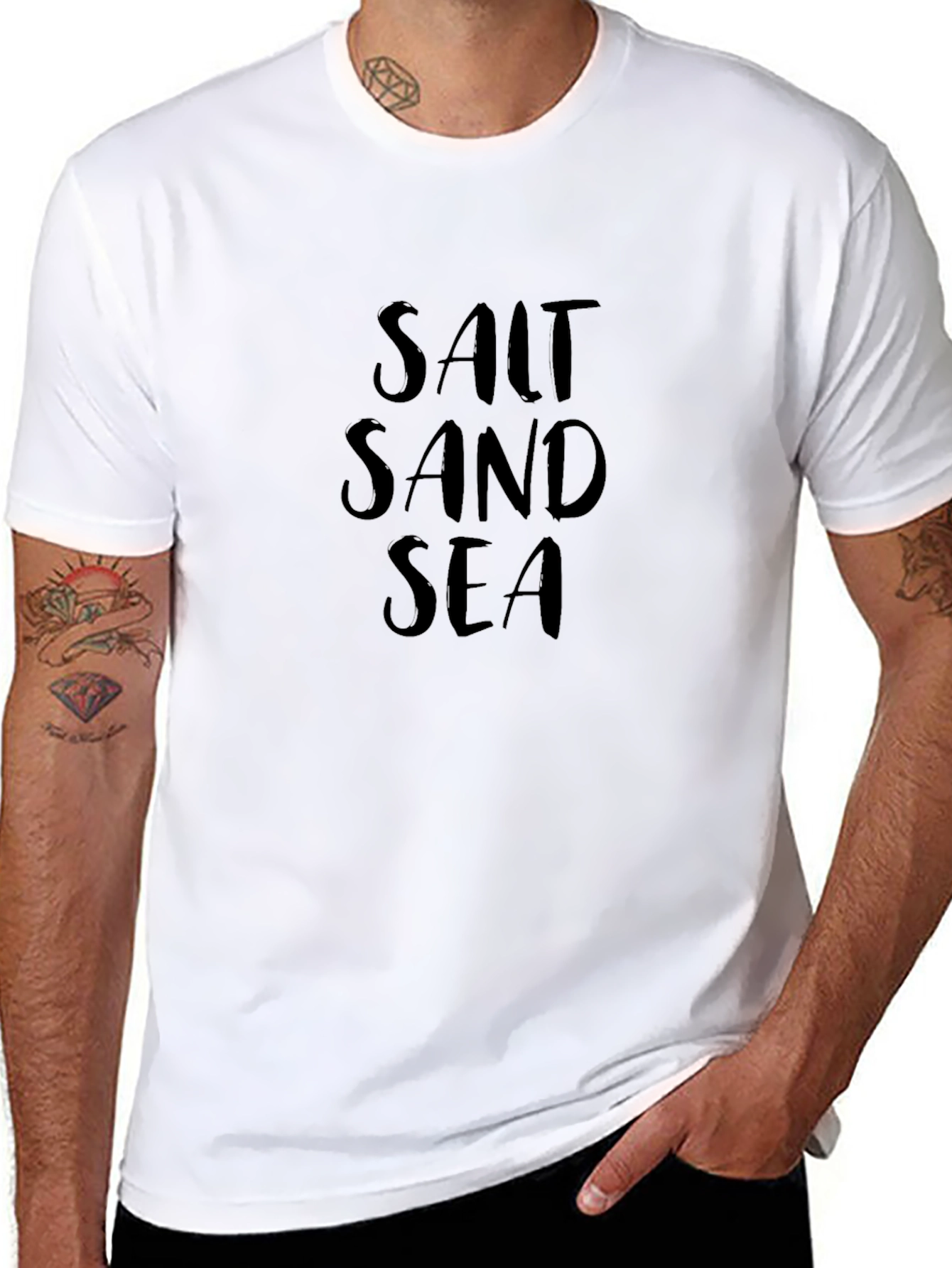 Salt Sand Sea Graphic Tee - Black