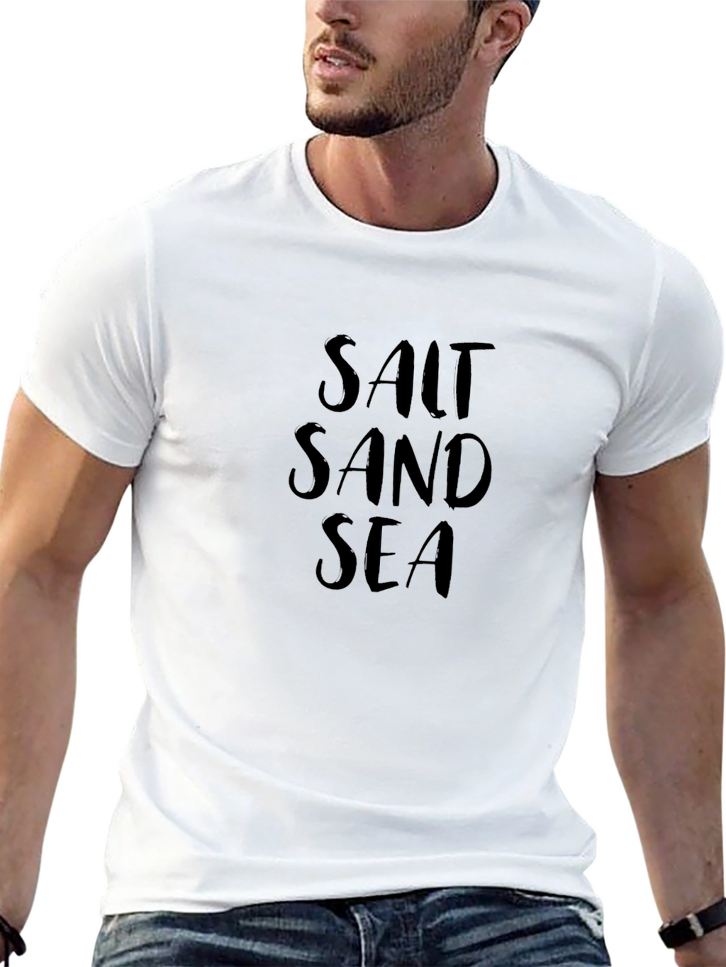 Salt Sand Sea Graphic Tee - Black