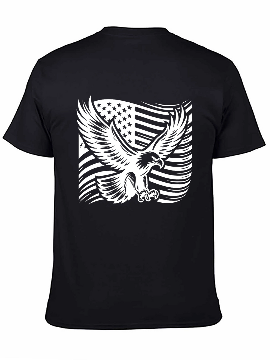 American Eagle Flag Graphic Tee - Black