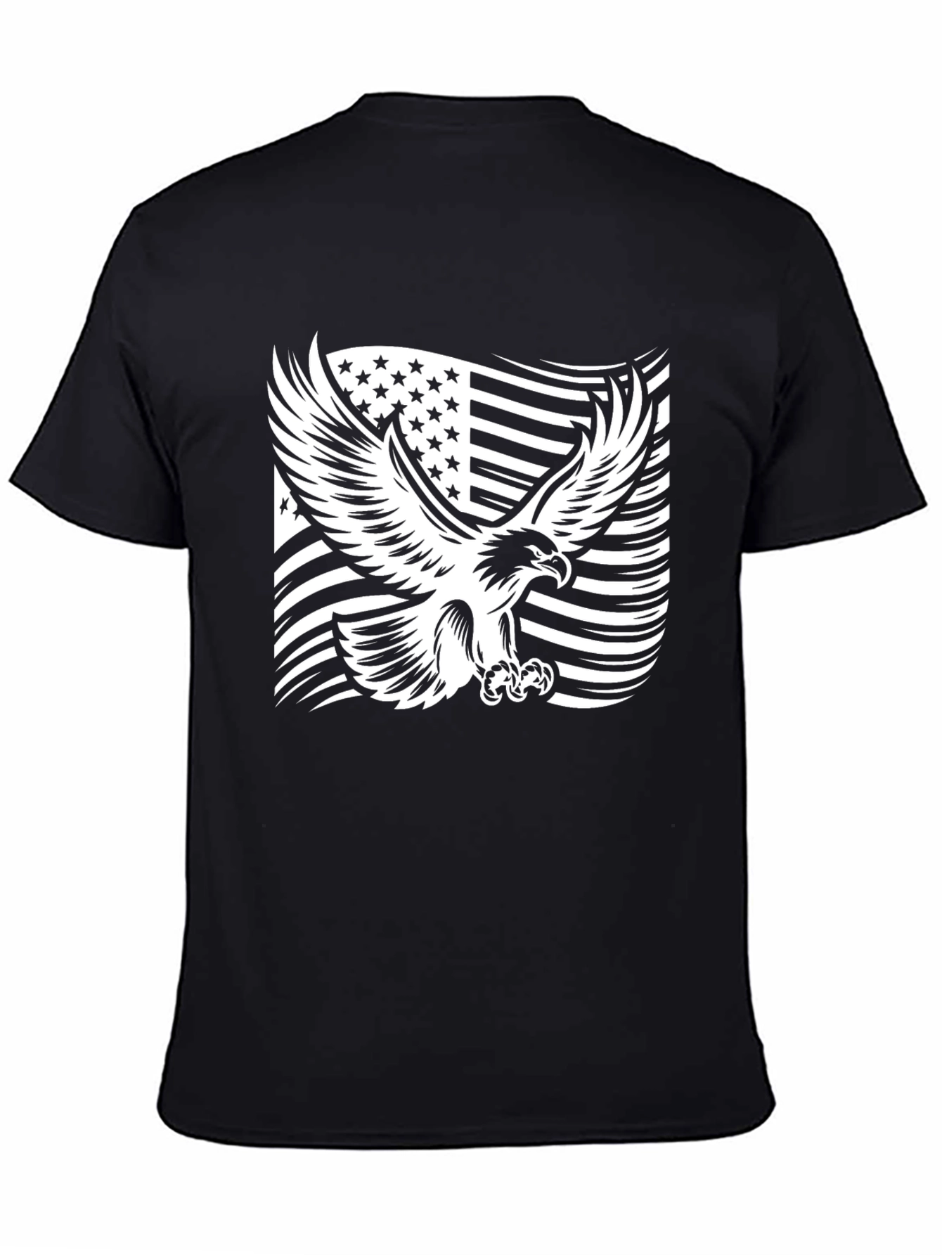 American Eagle Flag Graphic Tee - Black