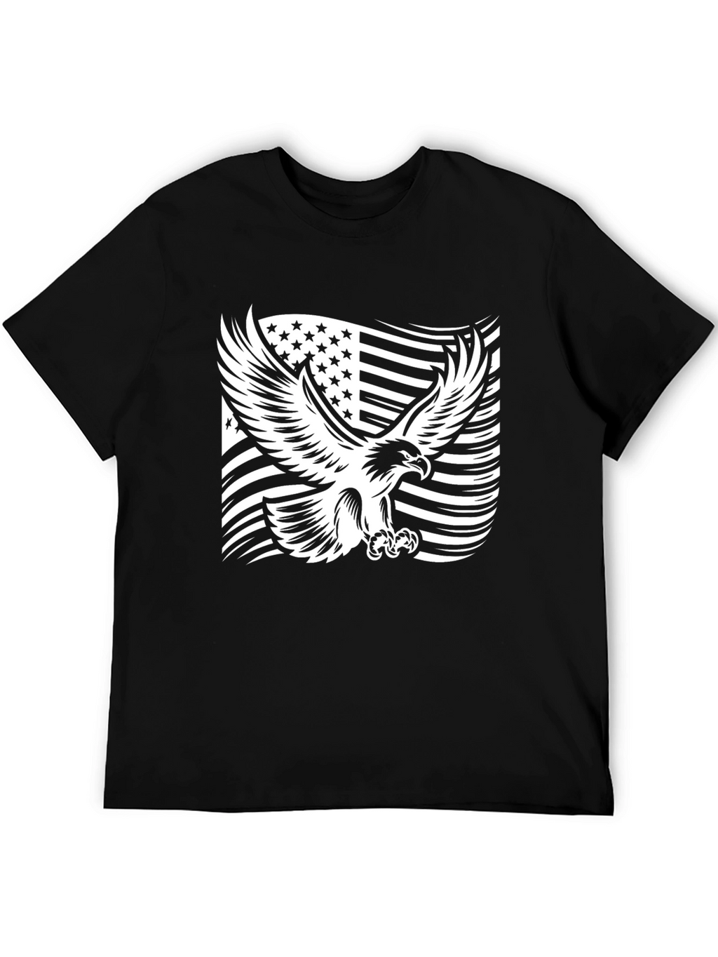 American Eagle Flag Graphic Tee - Black