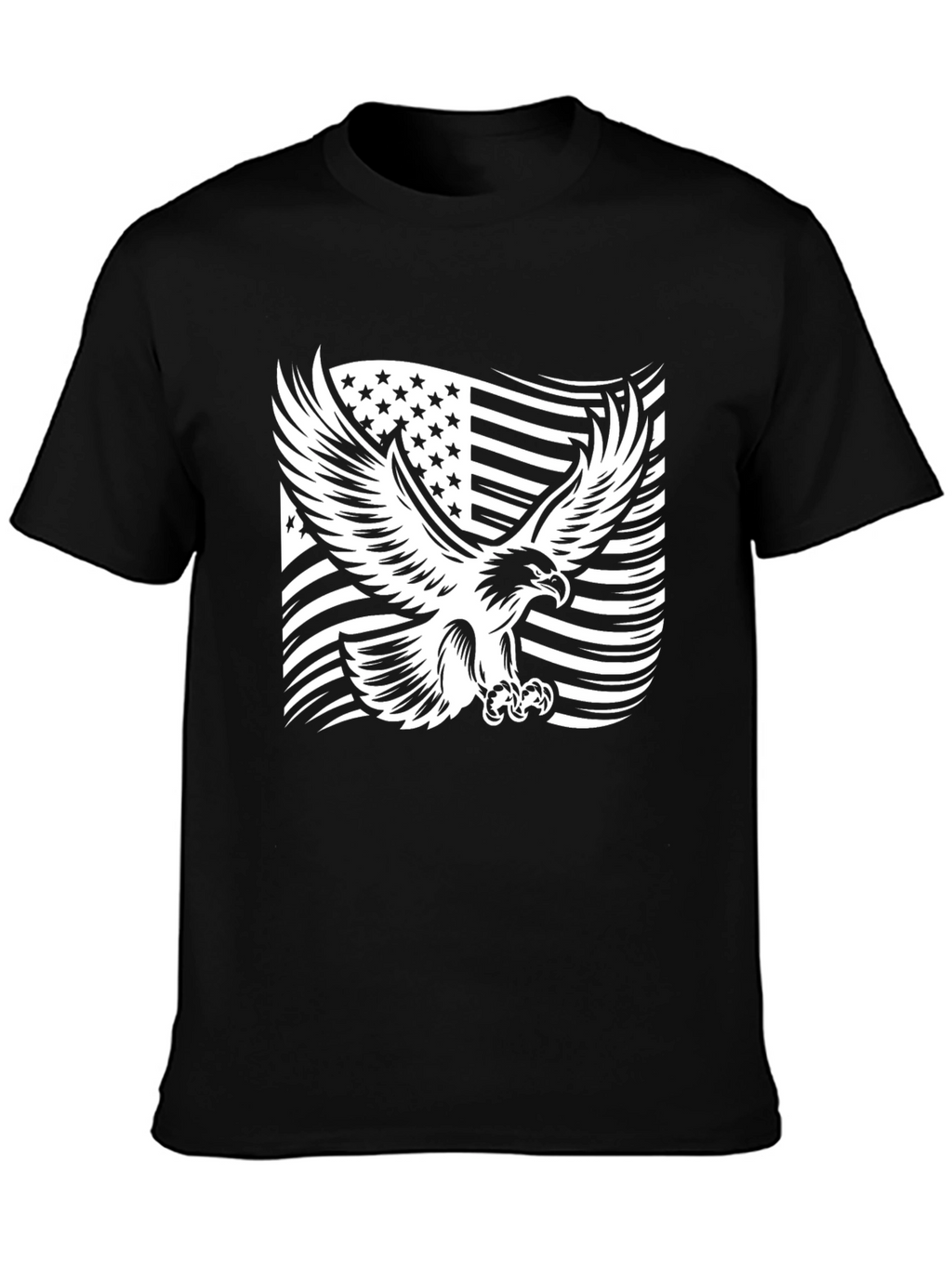 American Eagle Flag Graphic Tee - Black