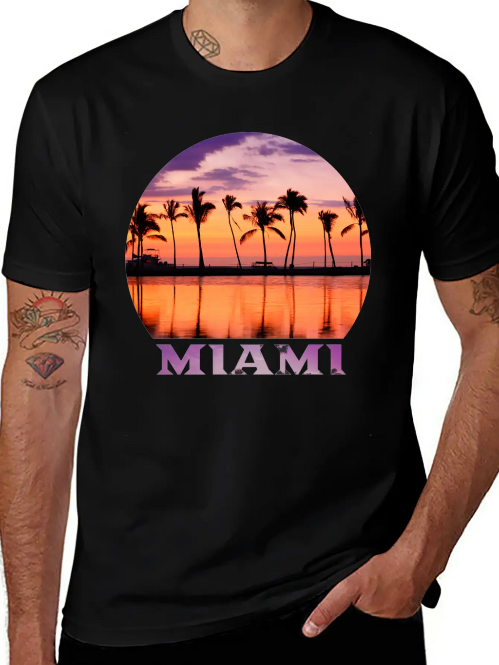 Miami 2 Stylish Everyday T-Shirt – Unisex Basic Cotton Tee