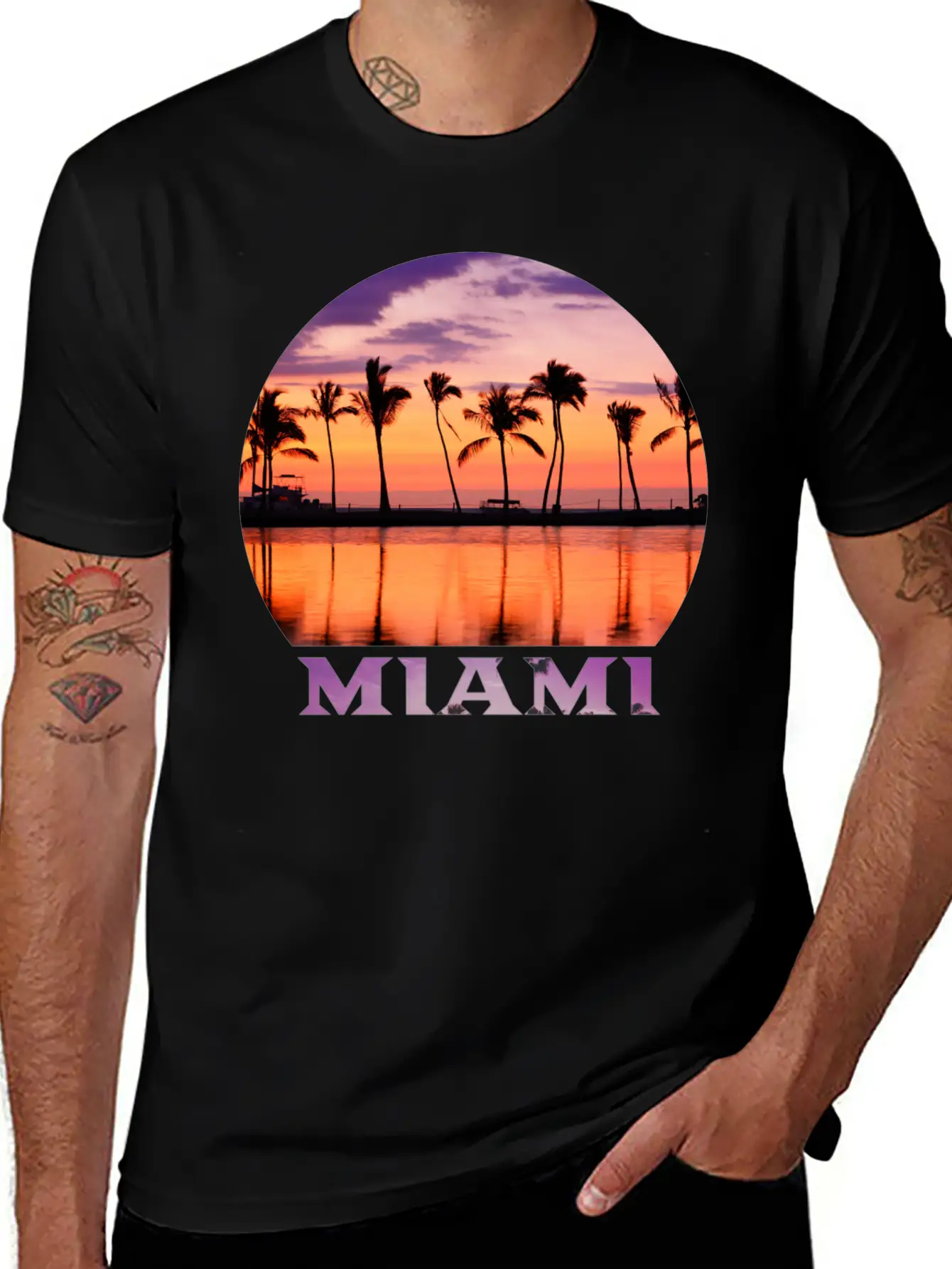 Miami 2 Stylish Everyday T-Shirt – Unisex Basic Cotton Tee
