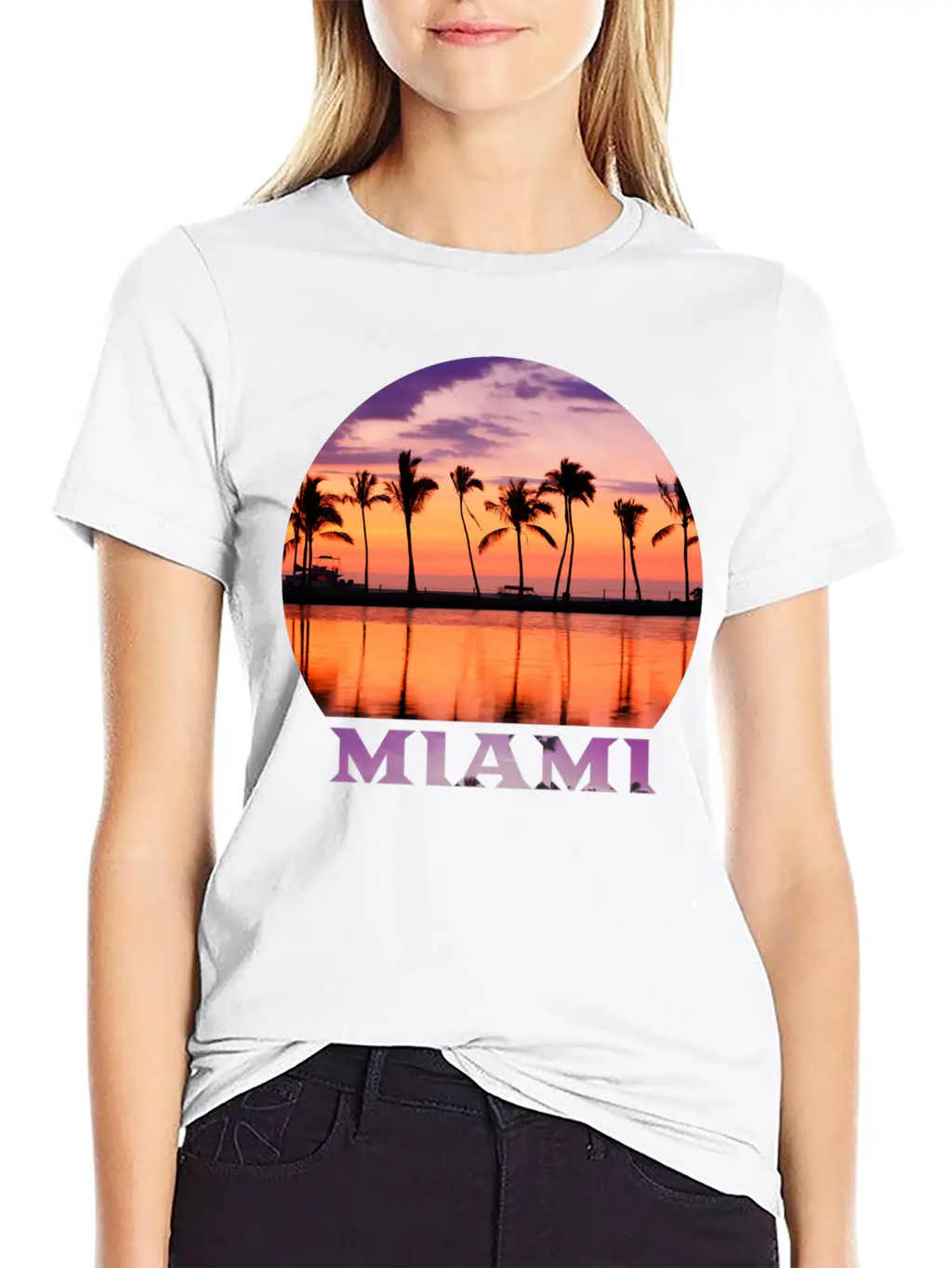 Miami 2 Stylish Everyday T-Shirt – Unisex Basic Cotton Tee