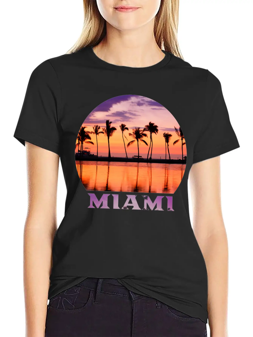 Miami 2 Stylish Everyday T-Shirt – Unisex Basic Cotton Tee