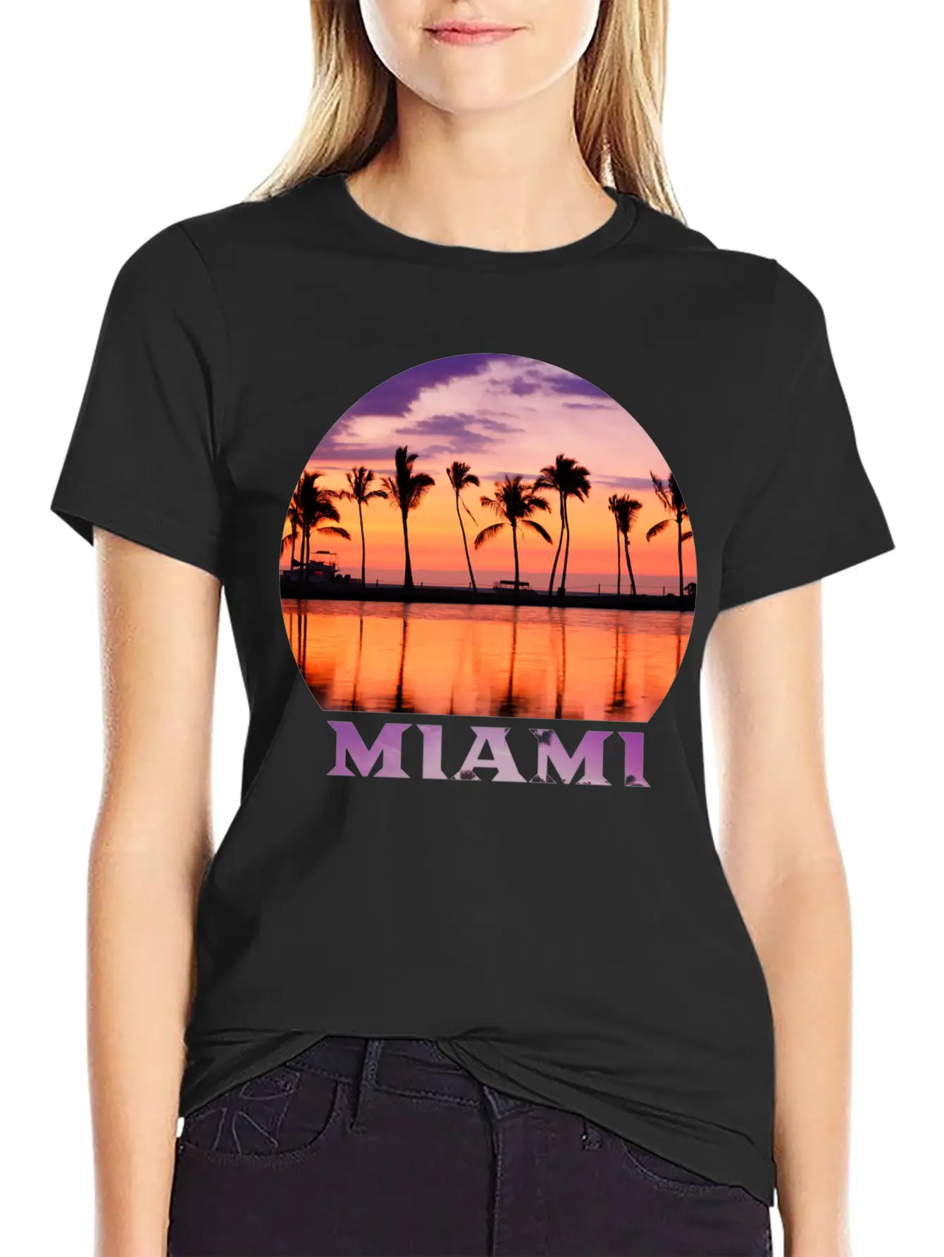 Miami 2 Stylish Everyday T-Shirt – Unisex Basic Cotton Tee