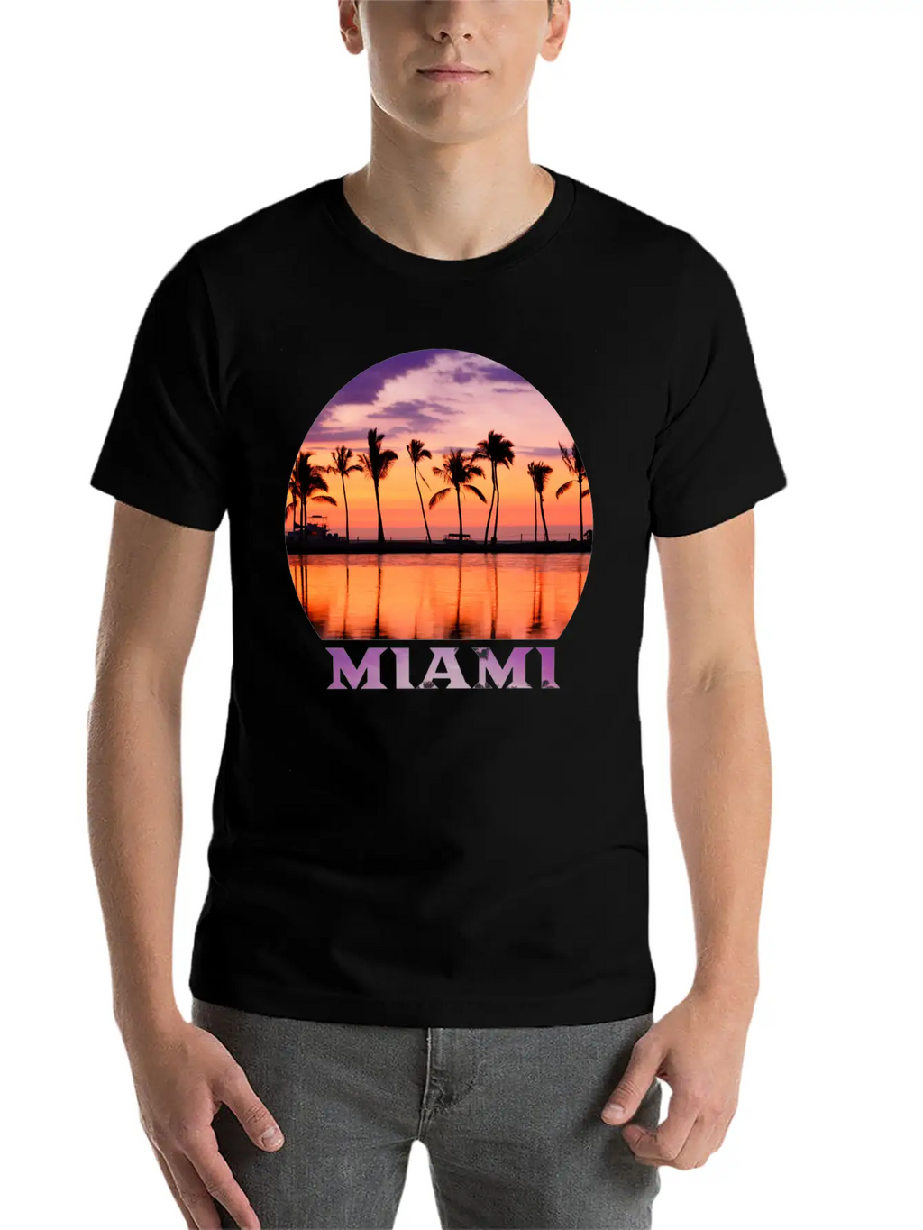 Miami 2 Stylish Everyday T-Shirt – Unisex Basic Cotton Tee