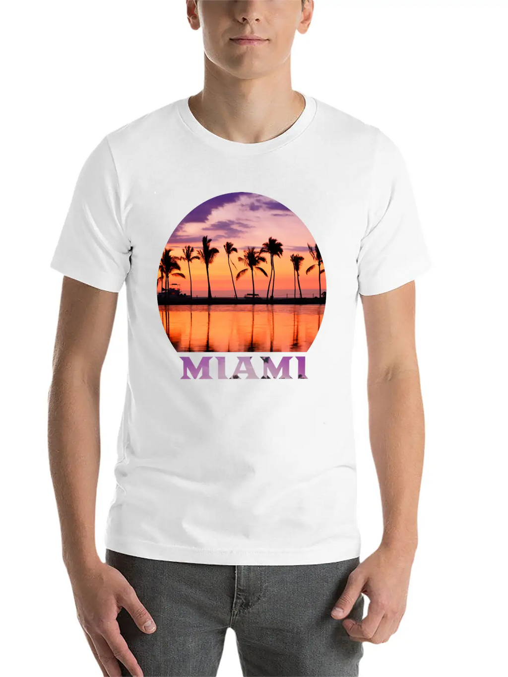 Miami 2 Stylish Everyday T-Shirt – Unisex Basic Cotton Tee