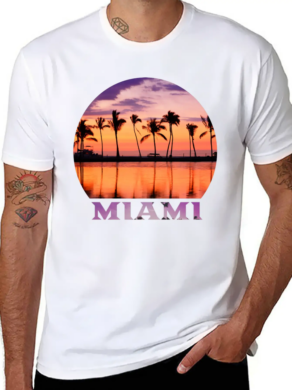 Miami 2 Stylish Everyday T-Shirt – Unisex Basic Cotton Tee