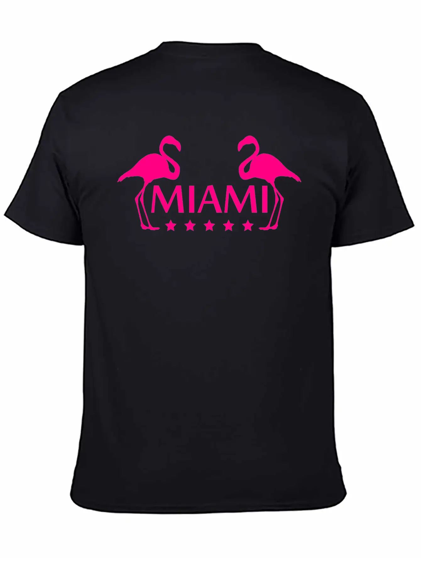 Miami Flamingo Stars Logo Stylish Everyday T-Shirt – Unisex Basic Cotton Tee