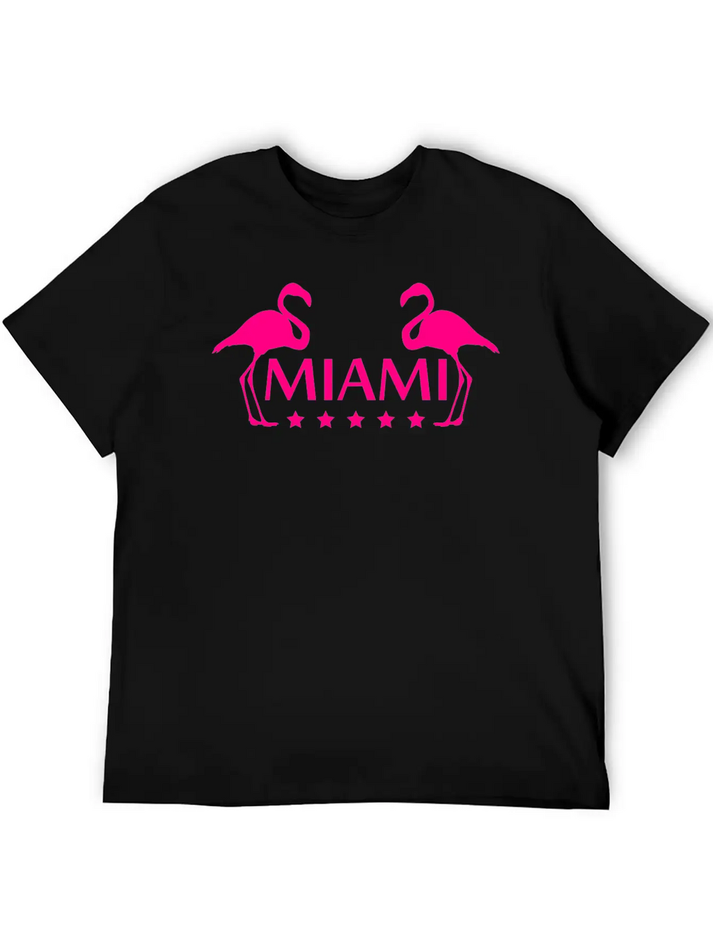 Miami Flamingo Stars Logo Stylish Everyday T-Shirt – Unisex Basic Cotton Tee
