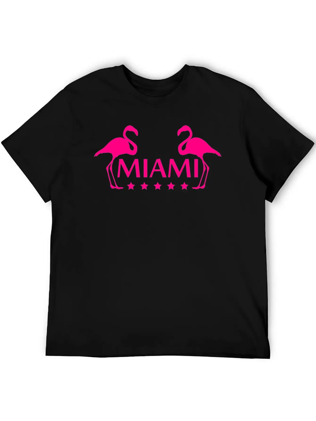 Miami Flamingo Stars Logo Stylish Everyday T-Shirt – Unisex Basic Cotton Tee