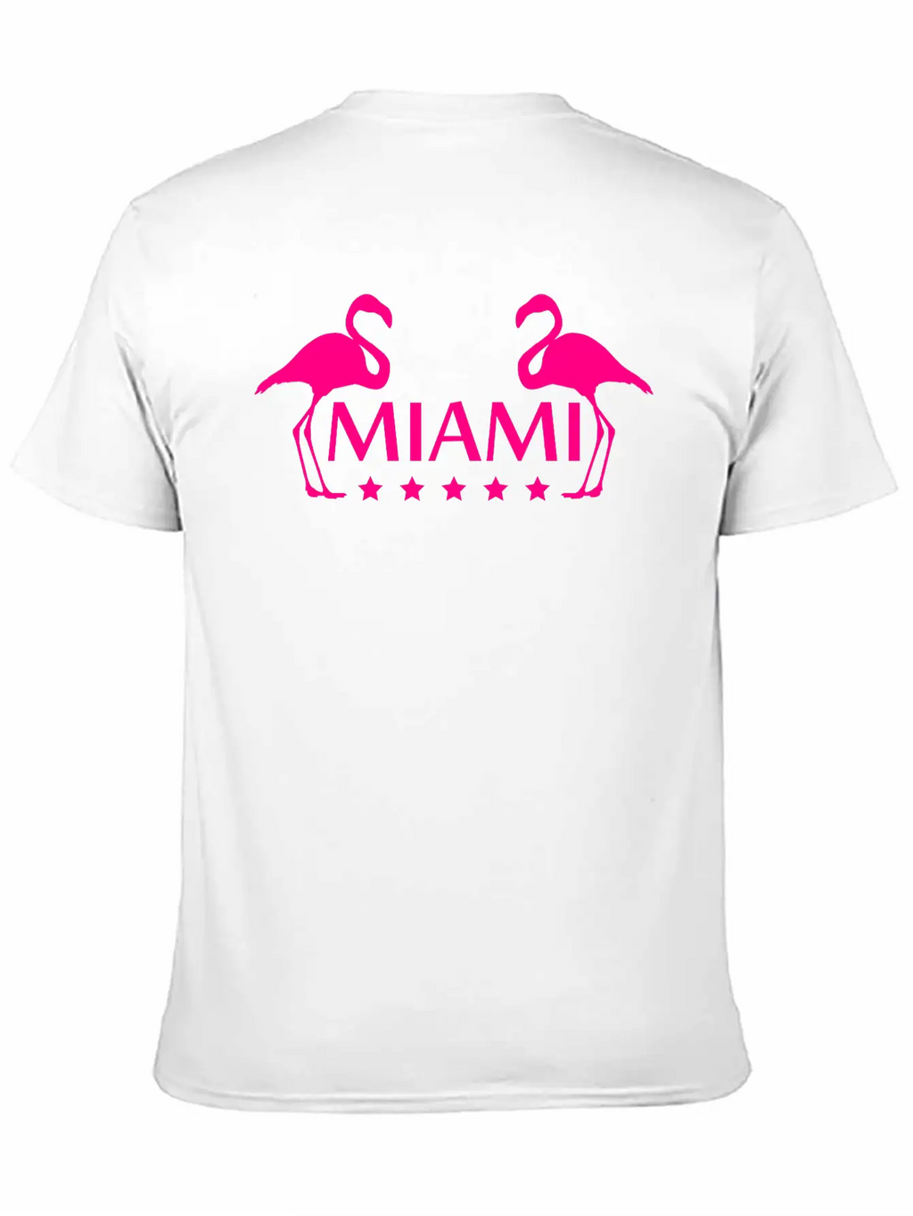 Miami Flamingo Stars Logo Stylish Everyday T-Shirt – Unisex Basic Cotton Tee
