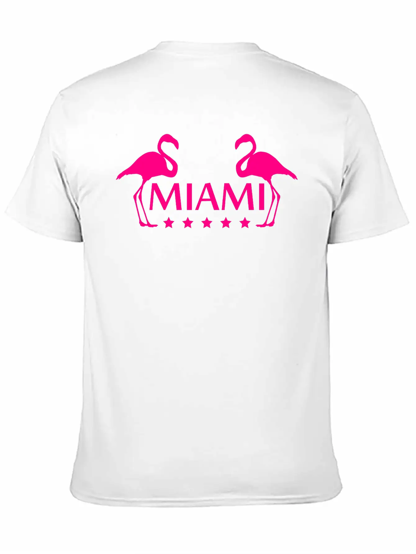Miami Flamingo Stars Logo Stylish Everyday T-Shirt – Unisex Basic Cotton Tee