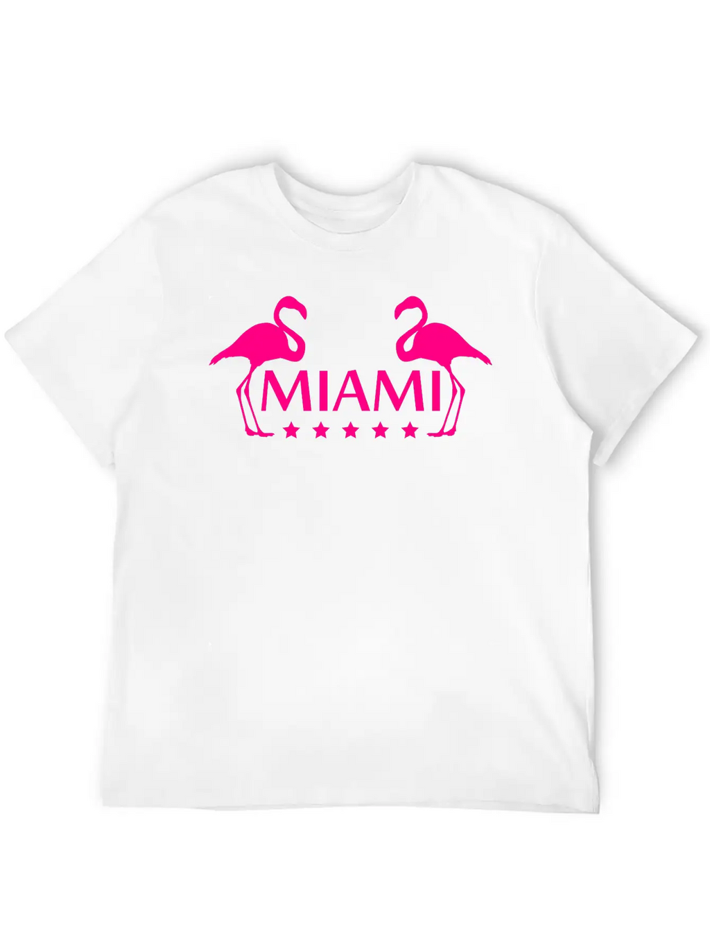 Miami Flamingo Stars Logo Stylish Everyday T-Shirt – Unisex Basic Cotton Tee