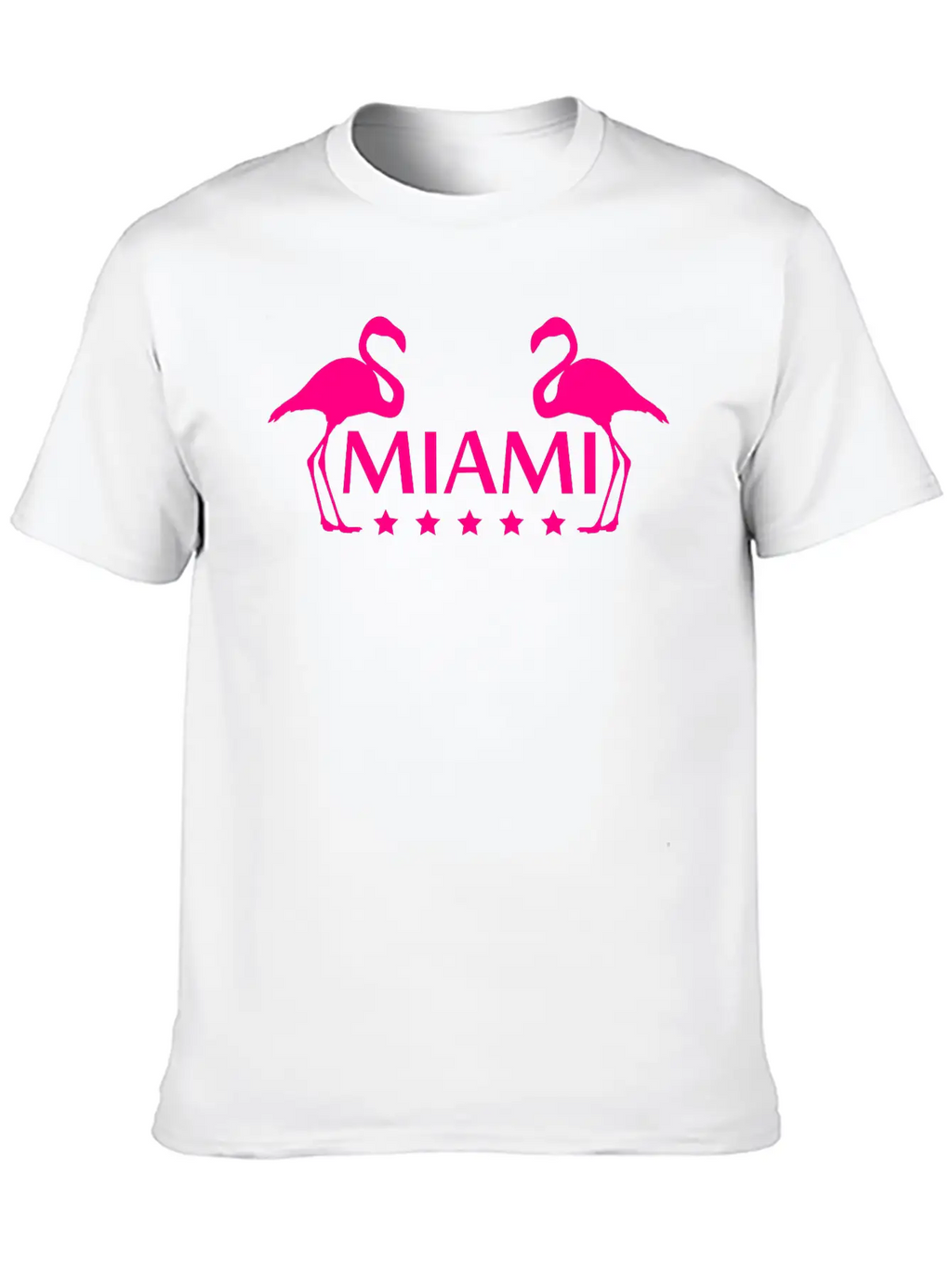Miami Flamingo Stars Logo Stylish Everyday T-Shirt – Unisex Basic Cotton Tee