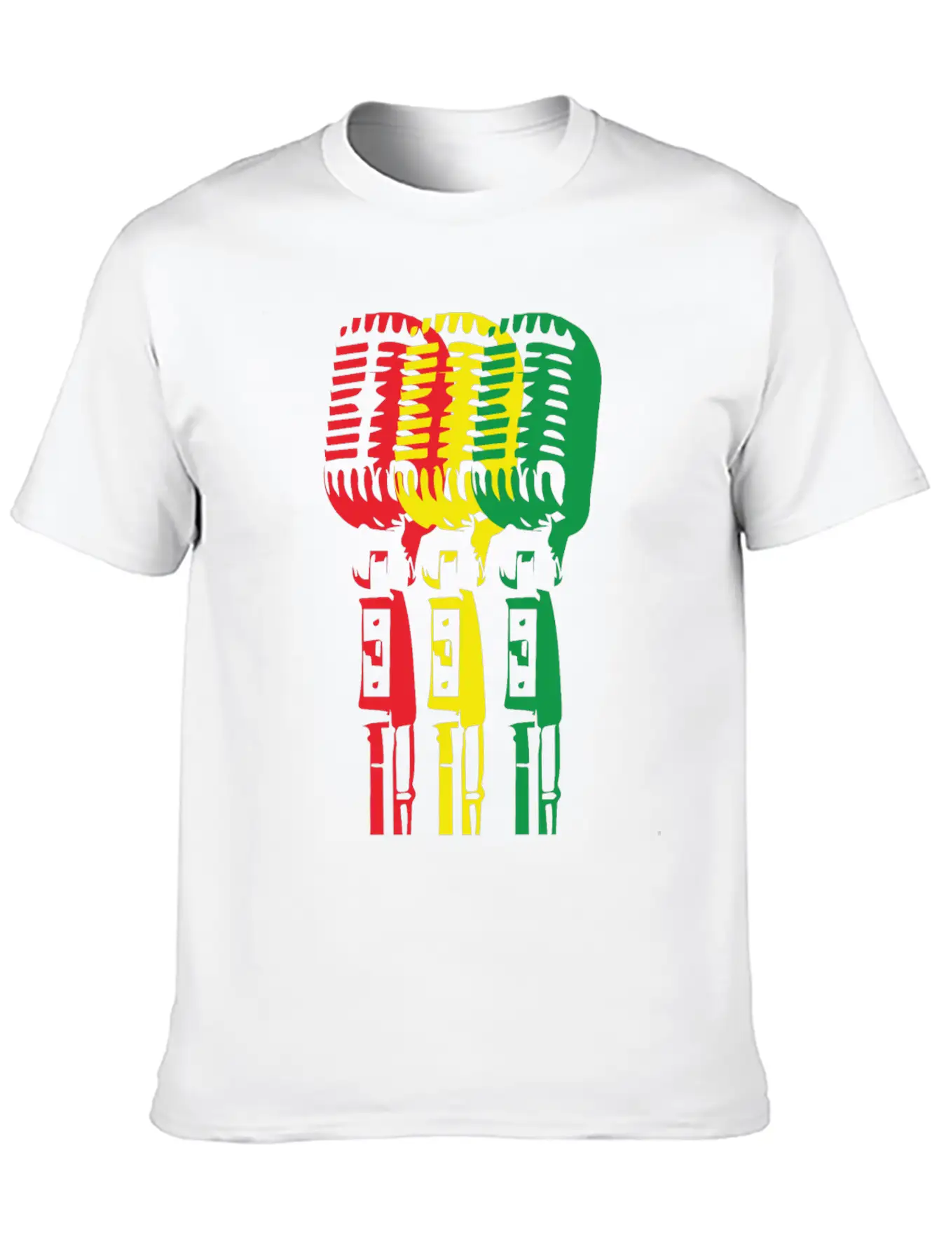 Mic And Reggae Unisex Short Sleeve Soft Cotton T-Shirt – Casual Everyday Wear