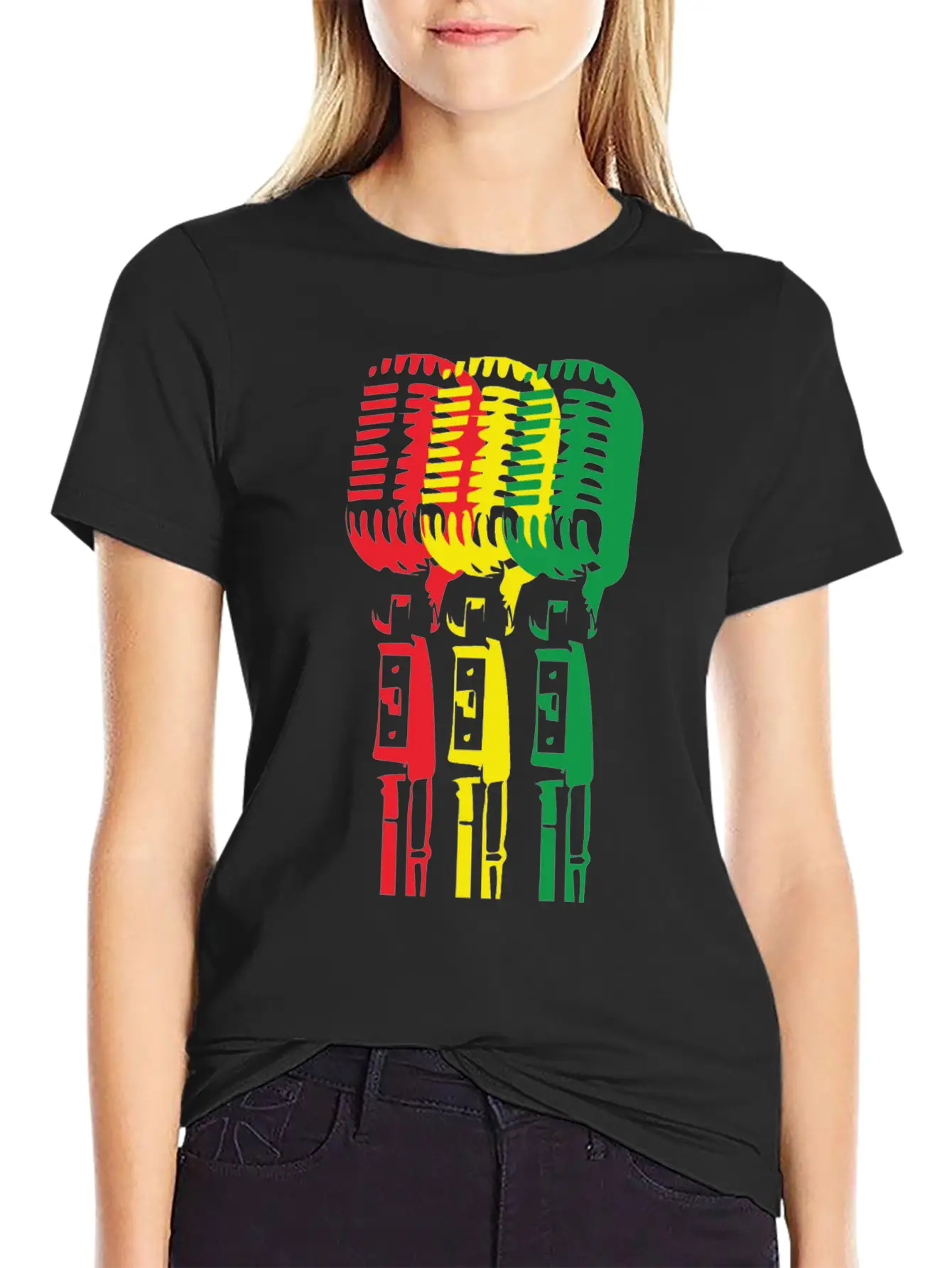 Mic And Reggae Unisex Short Sleeve Soft Cotton T-Shirt – Casual Everyday Wear