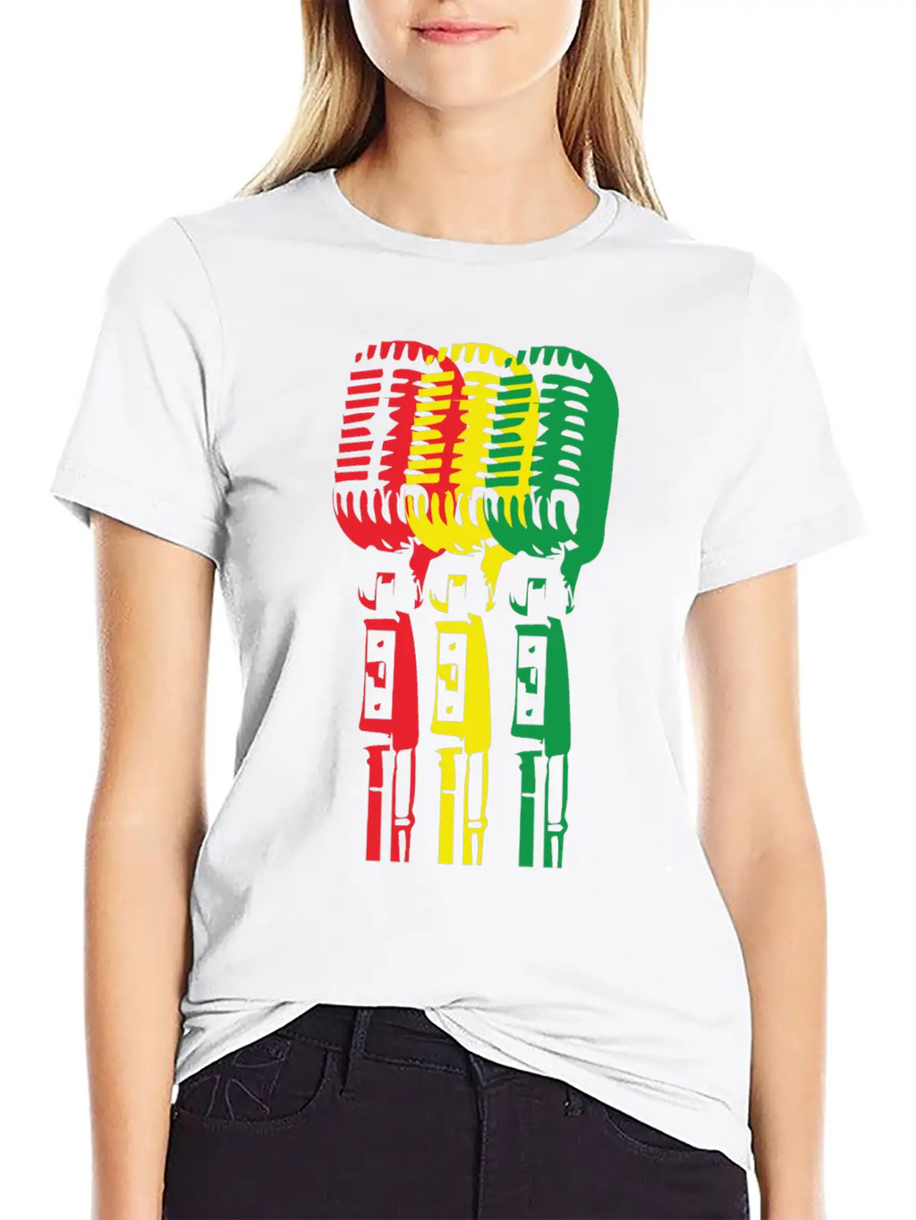 Mic And Reggae Unisex Short Sleeve Soft Cotton T-Shirt – Casual Everyday Wear