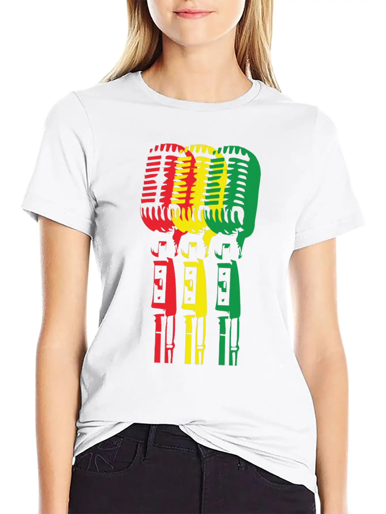 Mic And Reggae Unisex Short Sleeve Soft Cotton T-Shirt – Casual Everyday Wear