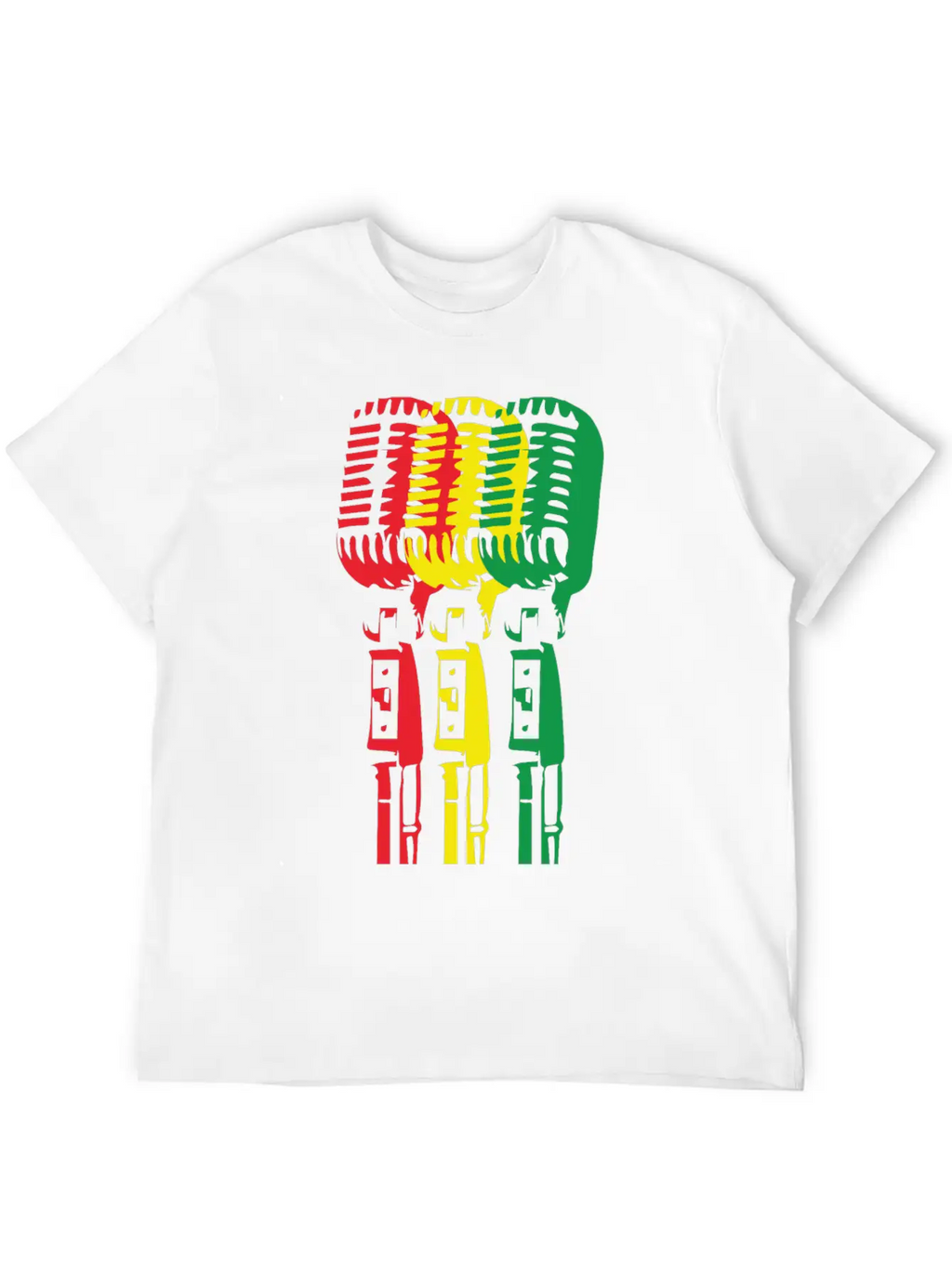 Mic And Reggae Unisex Short Sleeve Soft Cotton T-Shirt – Casual Everyday Wear