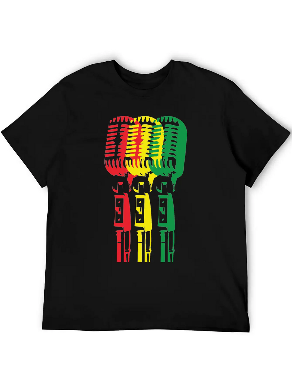 Mic And Reggae Unisex Short Sleeve Soft Cotton T-Shirt – Casual Everyday Wear