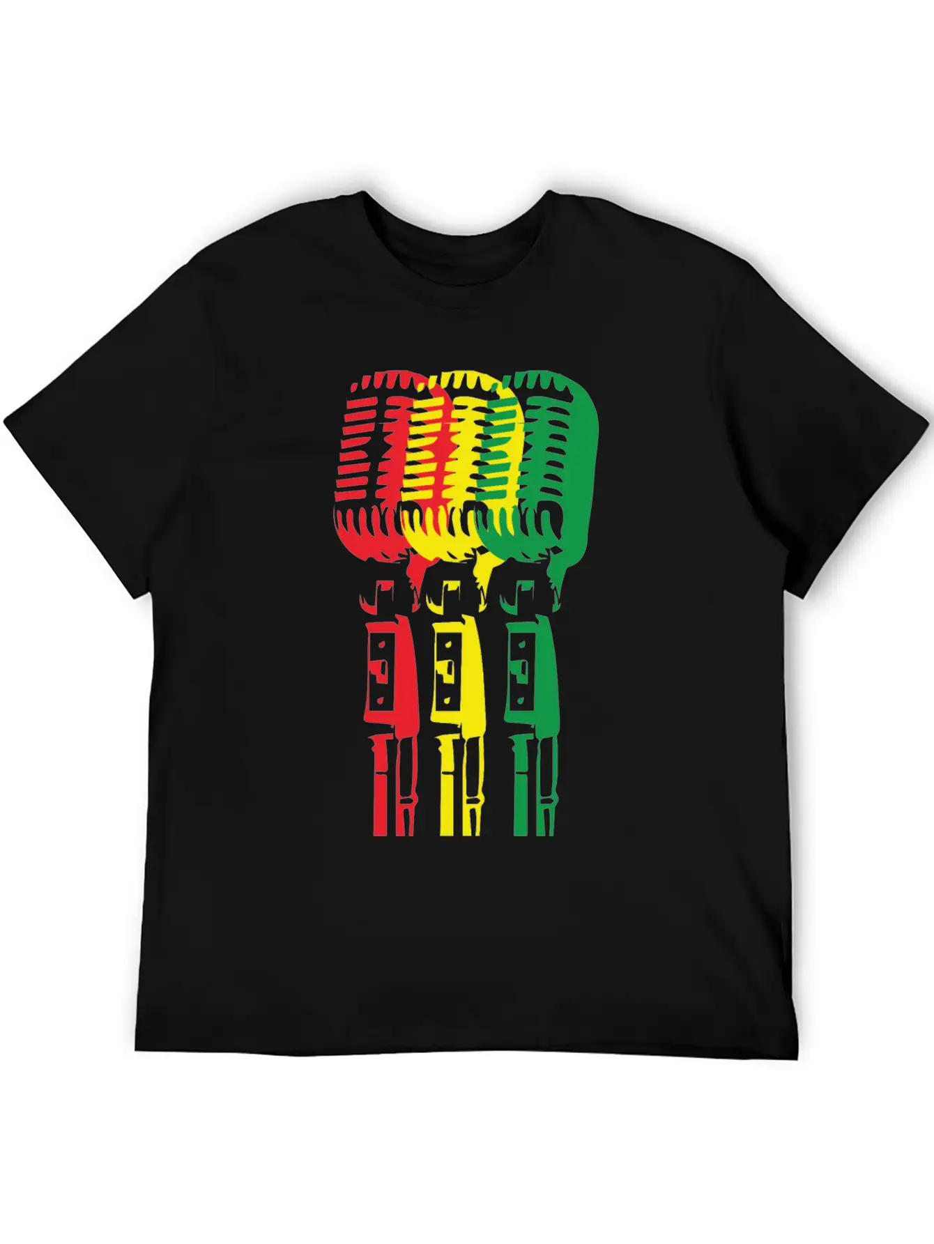 Mic And Reggae Unisex Short Sleeve Soft Cotton T-Shirt – Casual Everyday Wear