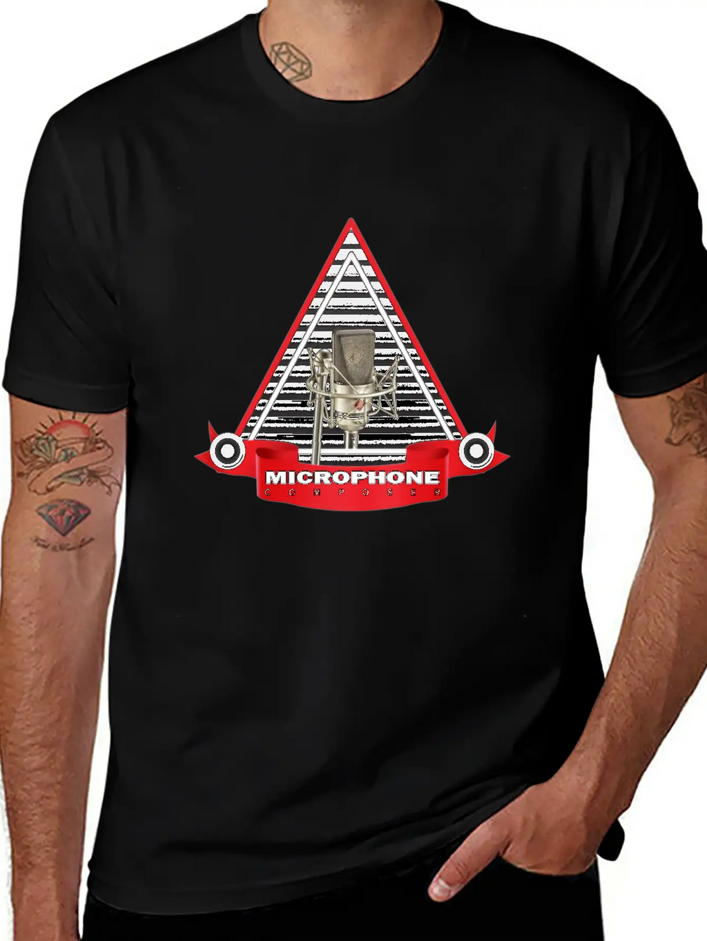 MIC_COMPOSER_DESIGN Stylish Everyday T-Shirt – Unisex Basic Cotton Tee