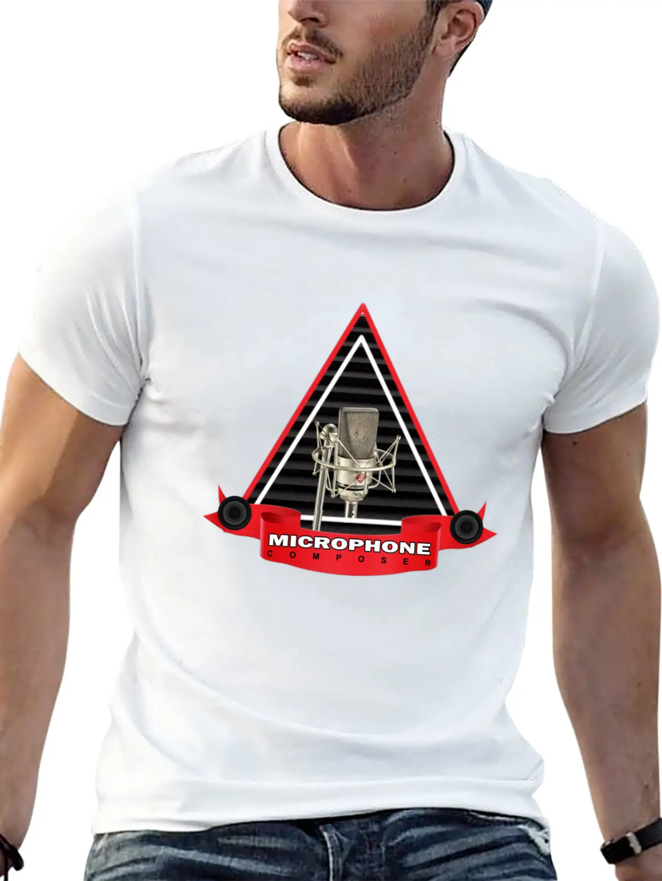 MIC_COMPOSER_DESIGN Stylish Everyday T-Shirt – Unisex Basic Cotton Tee