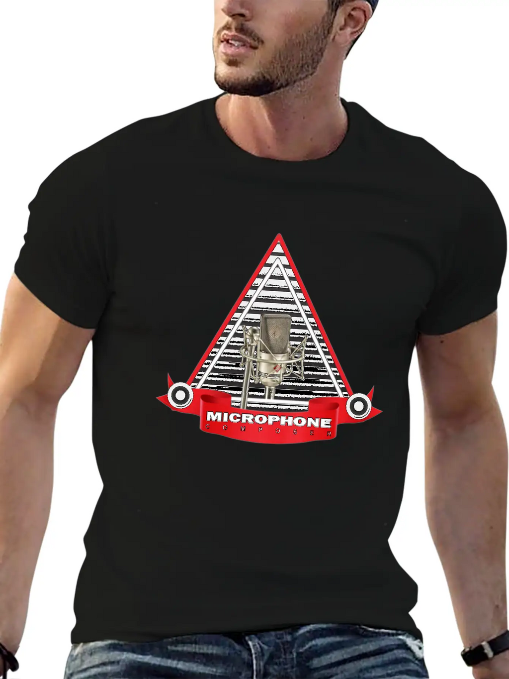 MIC_COMPOSER_DESIGN Stylish Everyday T-Shirt – Unisex Basic Cotton Tee