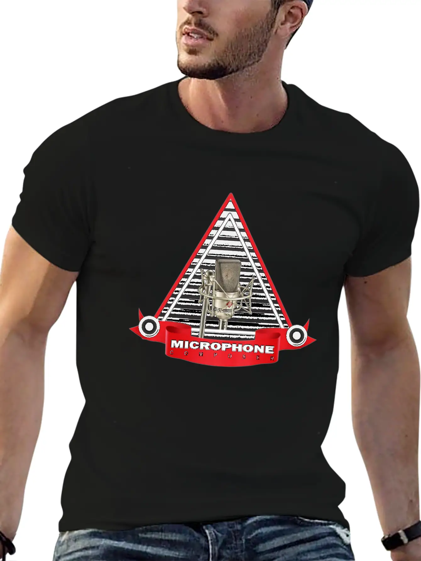 MIC_COMPOSER_DESIGN Stylish Everyday T-Shirt – Unisex Basic Cotton Tee