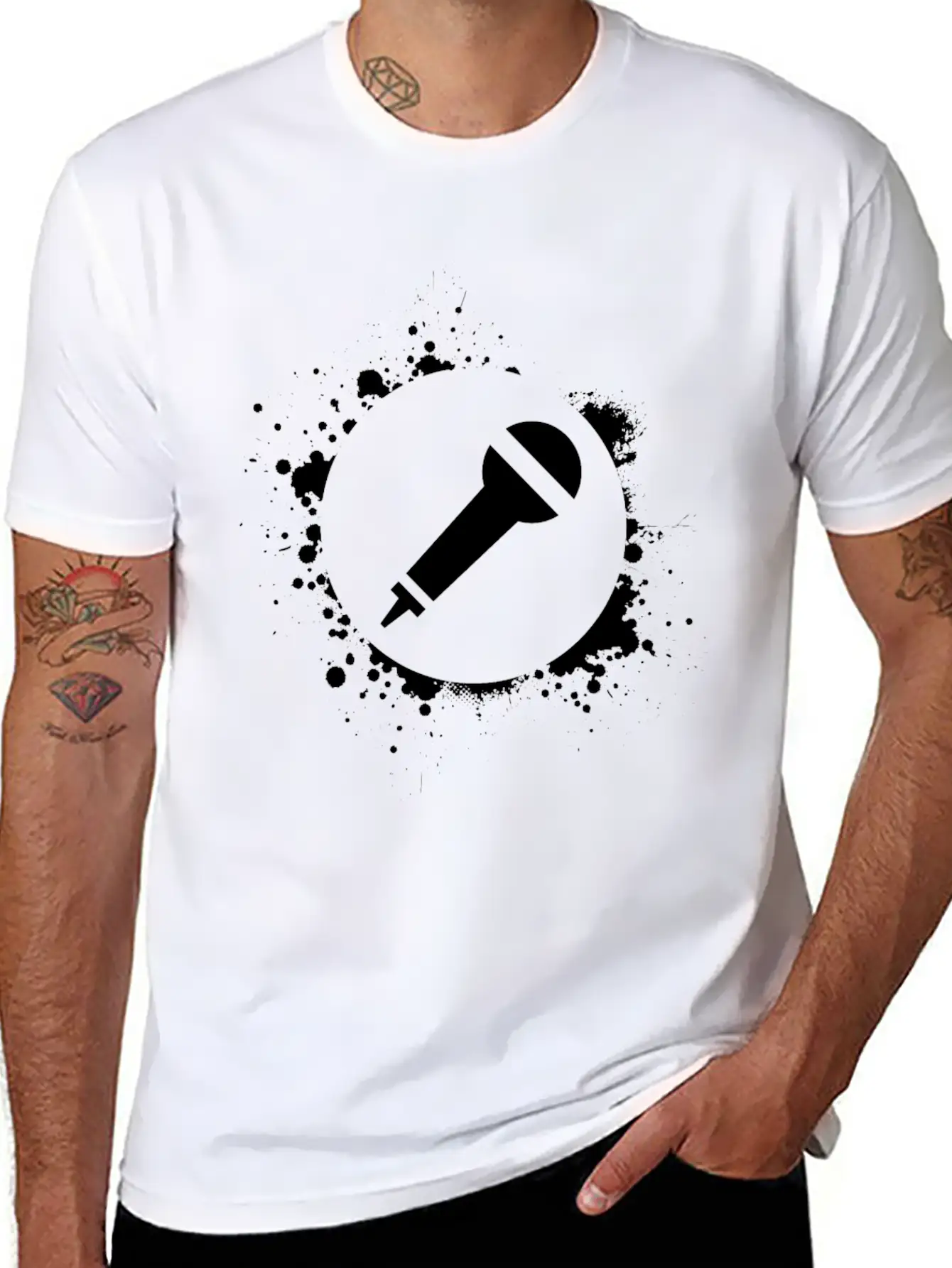 Micro Microphone Singing Essential Cotton Tee For Daily Outfits – Unisex Style