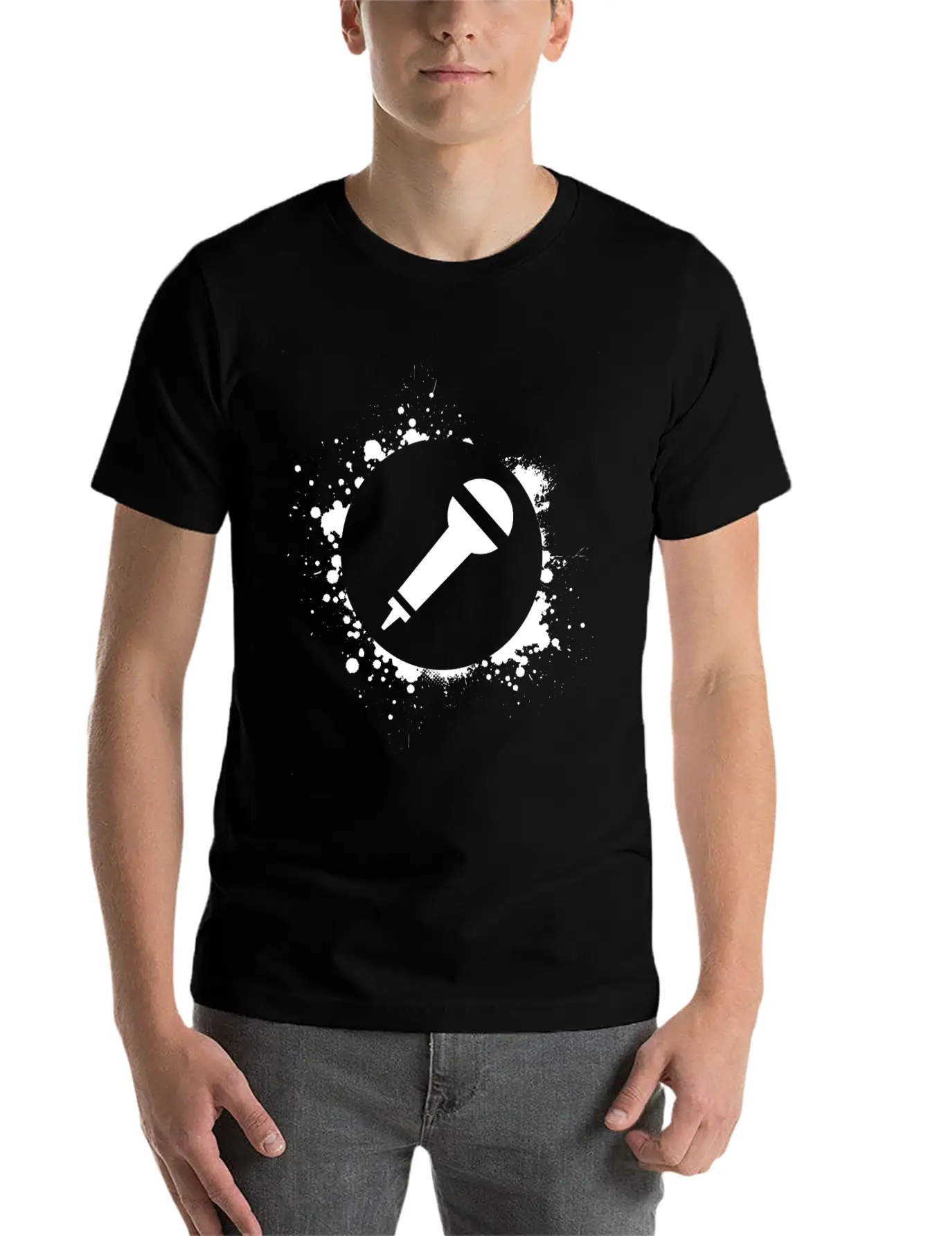 Micro Microphone Singing Essential Cotton Tee For Daily Outfits – Unisex Style