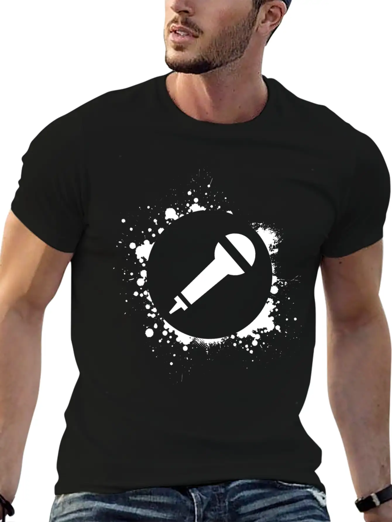 Micro Microphone Singing Essential Cotton Tee For Daily Outfits – Unisex Style