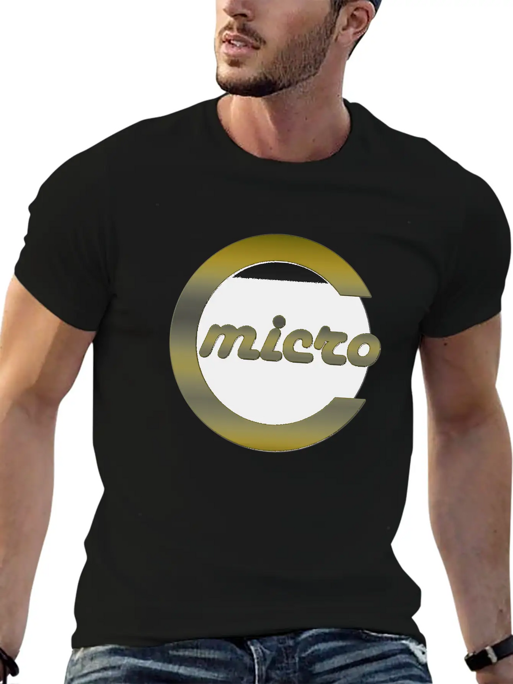 Microcoin Silver G 3D T Breathable Soft Cotton T-Shirt – Timeless Casual Look