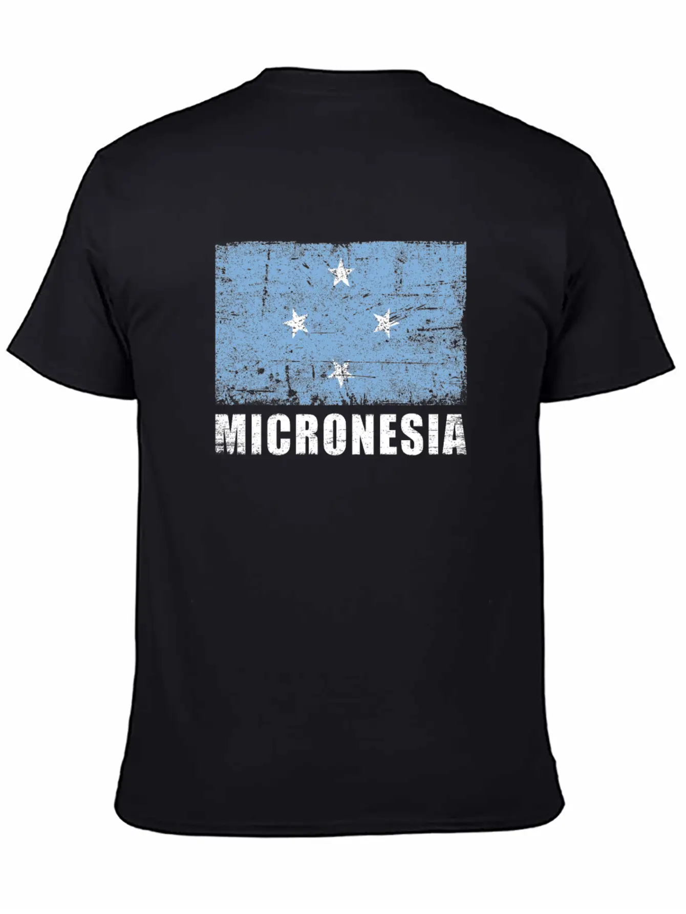 Micronesia Flag Grunge Country Flag Micronesia Unisex Casual T-Shirt – Clean Design For Daily Comfort