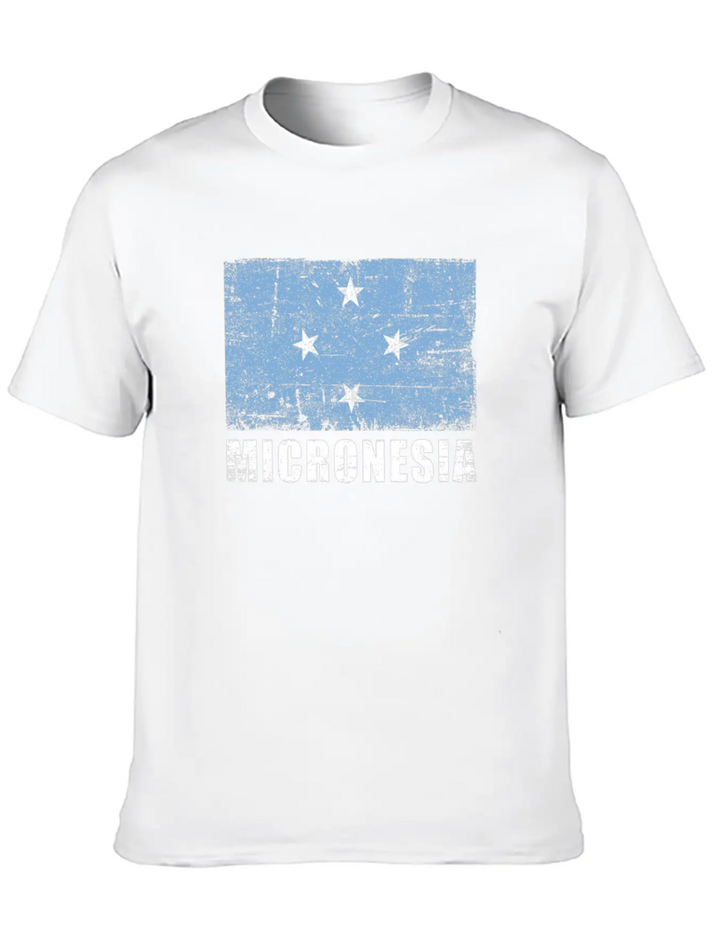 Micronesia Flag Grunge Country Flag Micronesia Unisex Casual T-Shirt – Clean Design For Daily Comfort