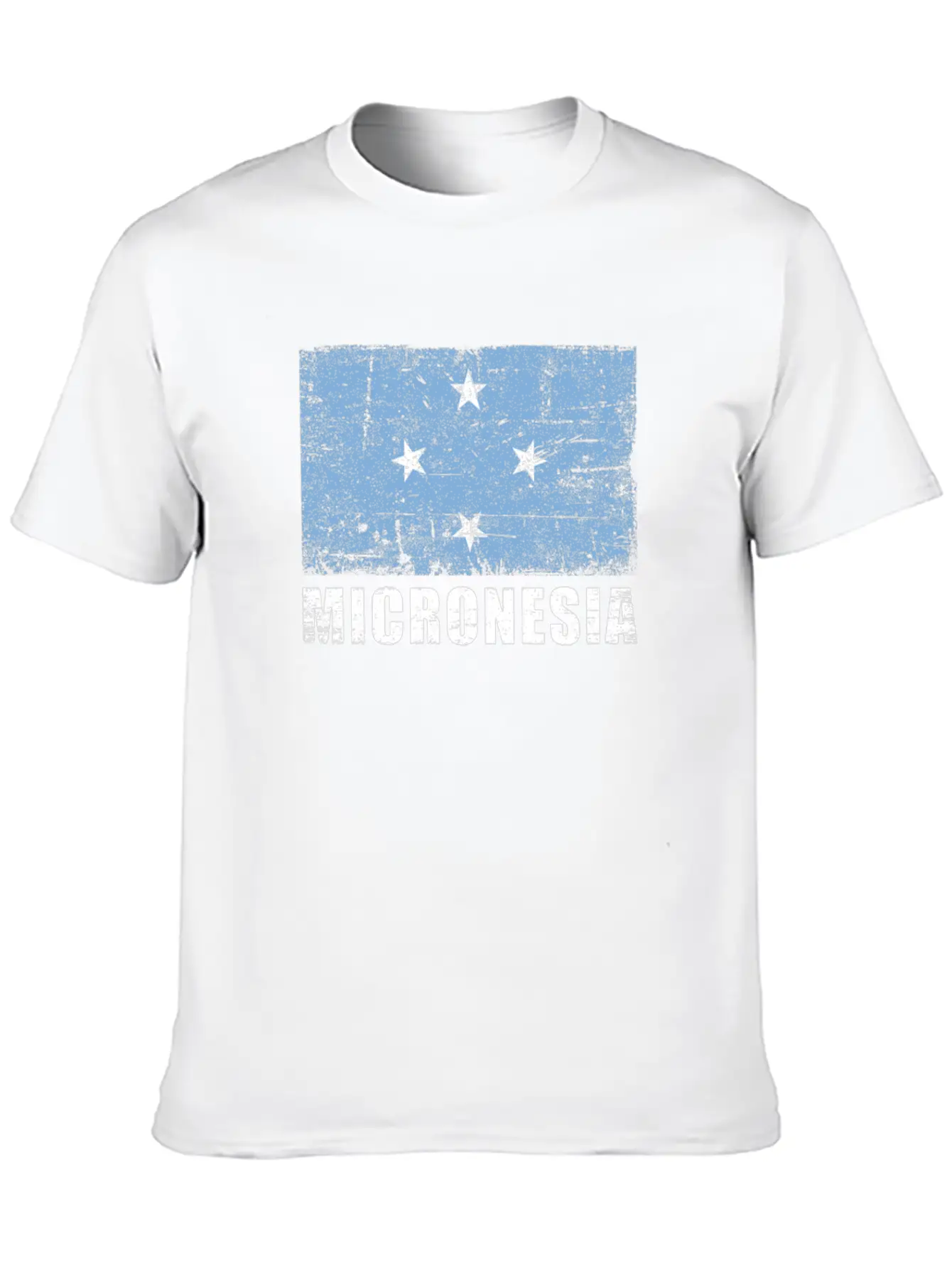 Micronesia Flag Grunge Country Flag Micronesia Unisex Casual T-Shirt – Clean Design For Daily Comfort