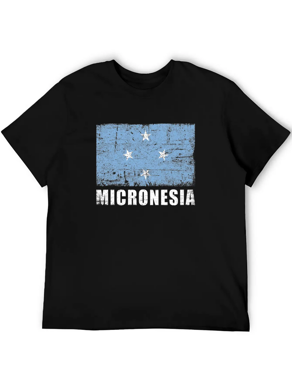 Micronesia Flag Grunge Country Flag Micronesia Unisex Casual T-Shirt – Clean Design For Daily Comfort