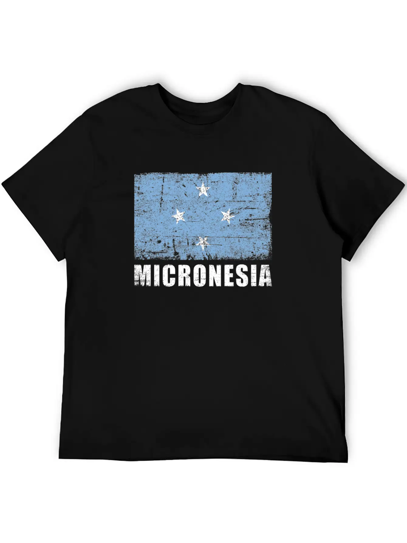 Micronesia Flag Grunge Country Flag Micronesia Unisex Casual T-Shirt – Clean Design For Daily Comfort