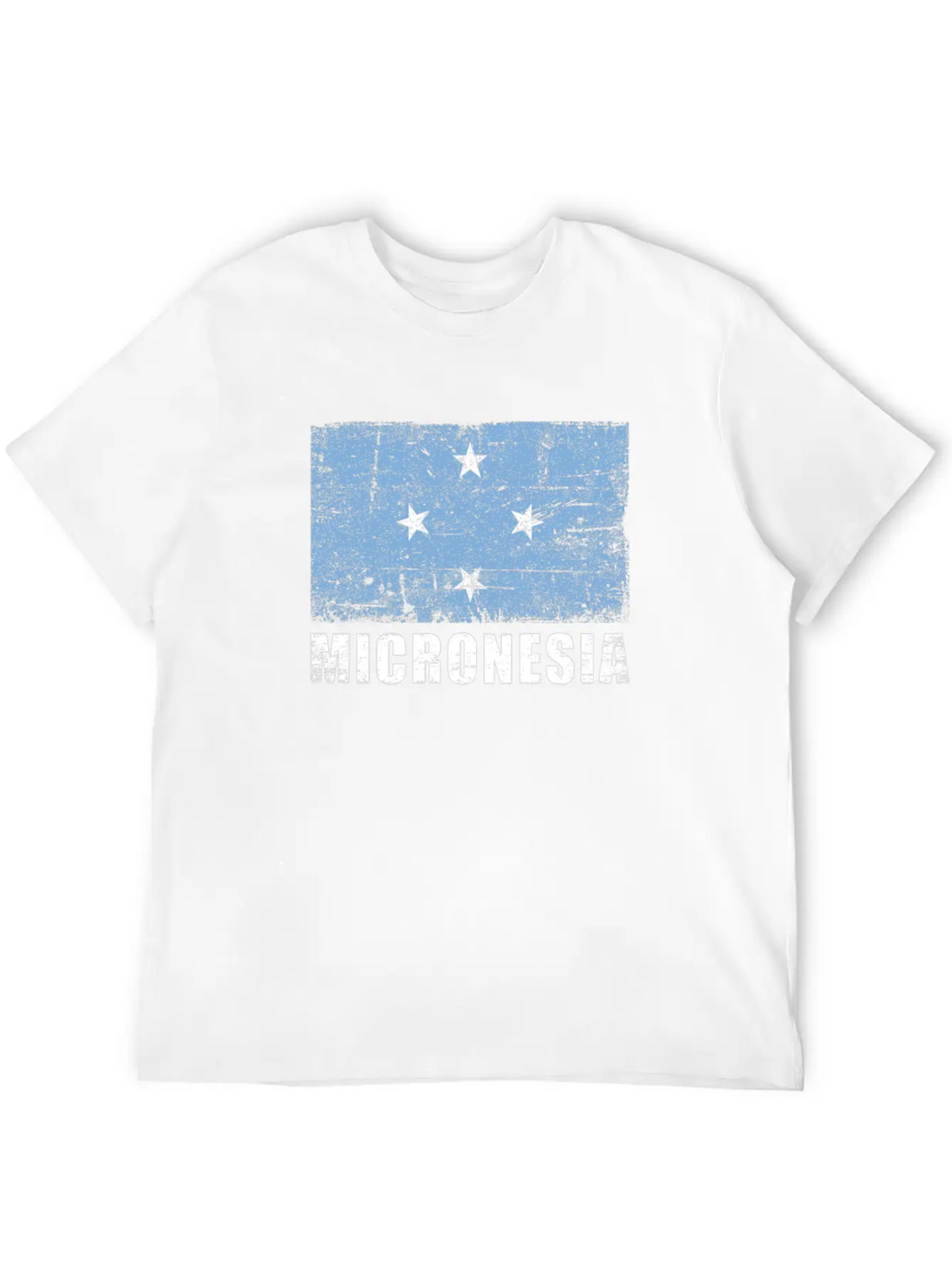 Micronesia Flag Grunge Country Flag Micronesia Unisex Casual T-Shirt – Clean Design For Daily Comfort