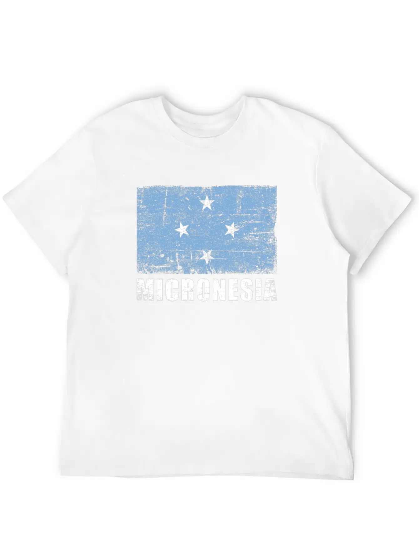 Micronesia Flag Grunge Country Flag Micronesia Unisex Casual T-Shirt – Clean Design For Daily Comfort